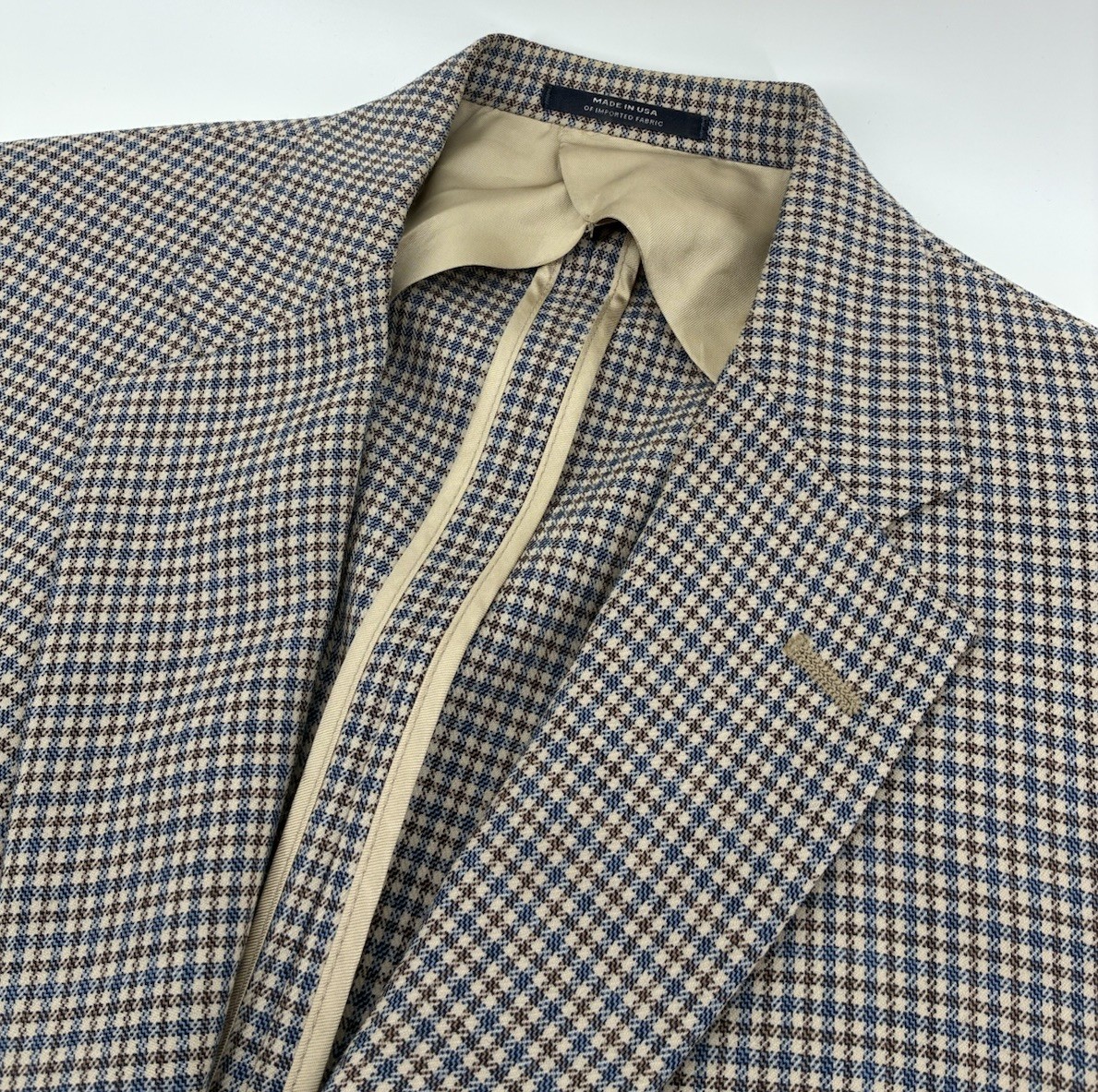 Vintage Austin Reed Houndstooth Sport Coat USA Made Union Jack 44L