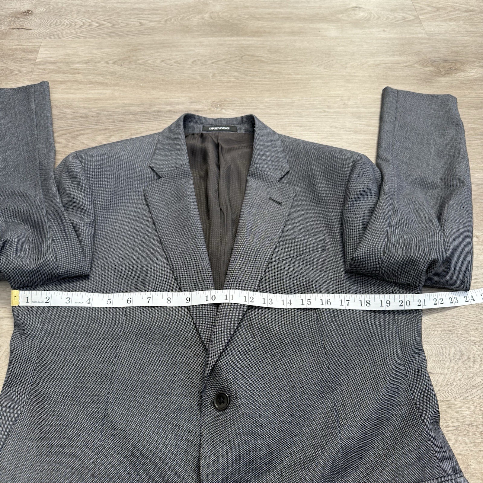 Emporio Armani Suit 42 R (52 EU) Mens Gray Wool G Line 2 Piece 36×32 Pants