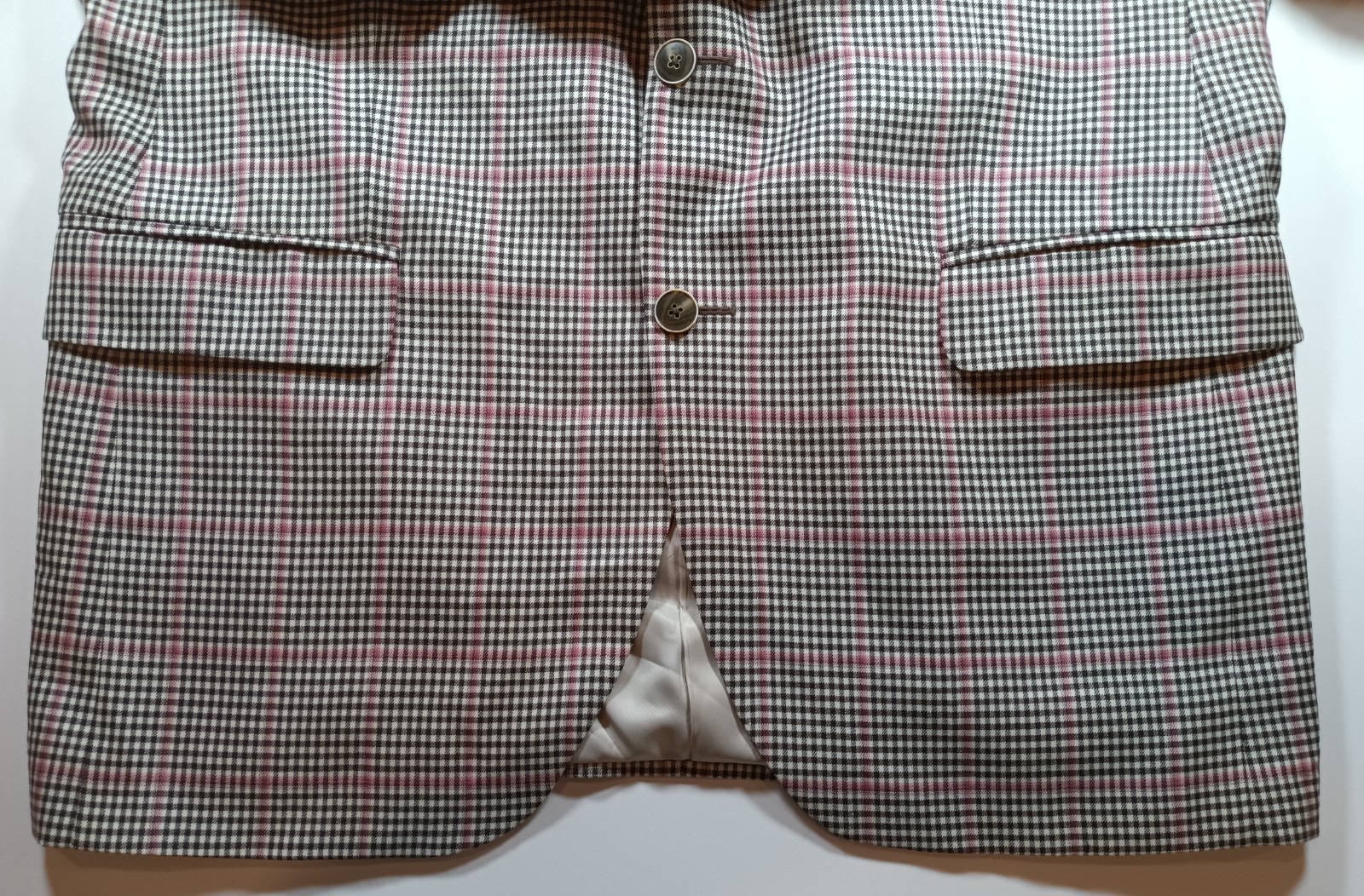 Peter Millar Canada Union Made Wool Silk Linen Blazer Windowpane 42R Sport Coat