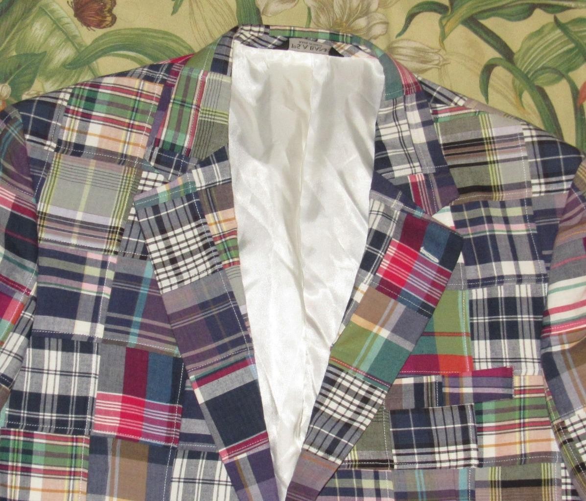 JOS A BANK Cotton Patchwork Blazer Sport Coat Jacket 48 Long