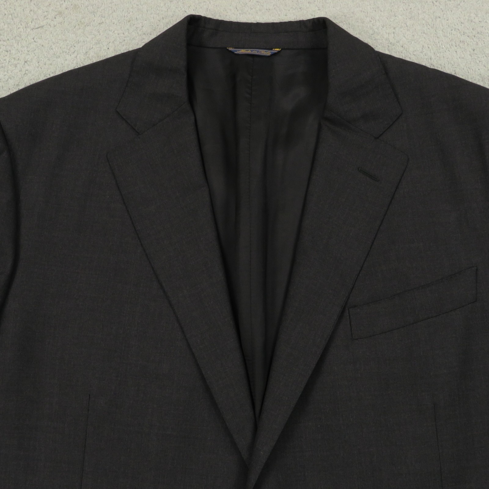 Vitale Barberis Canonico Suit 46L Charcoal Super 140s 40×34 Pant Trouser Bespoke