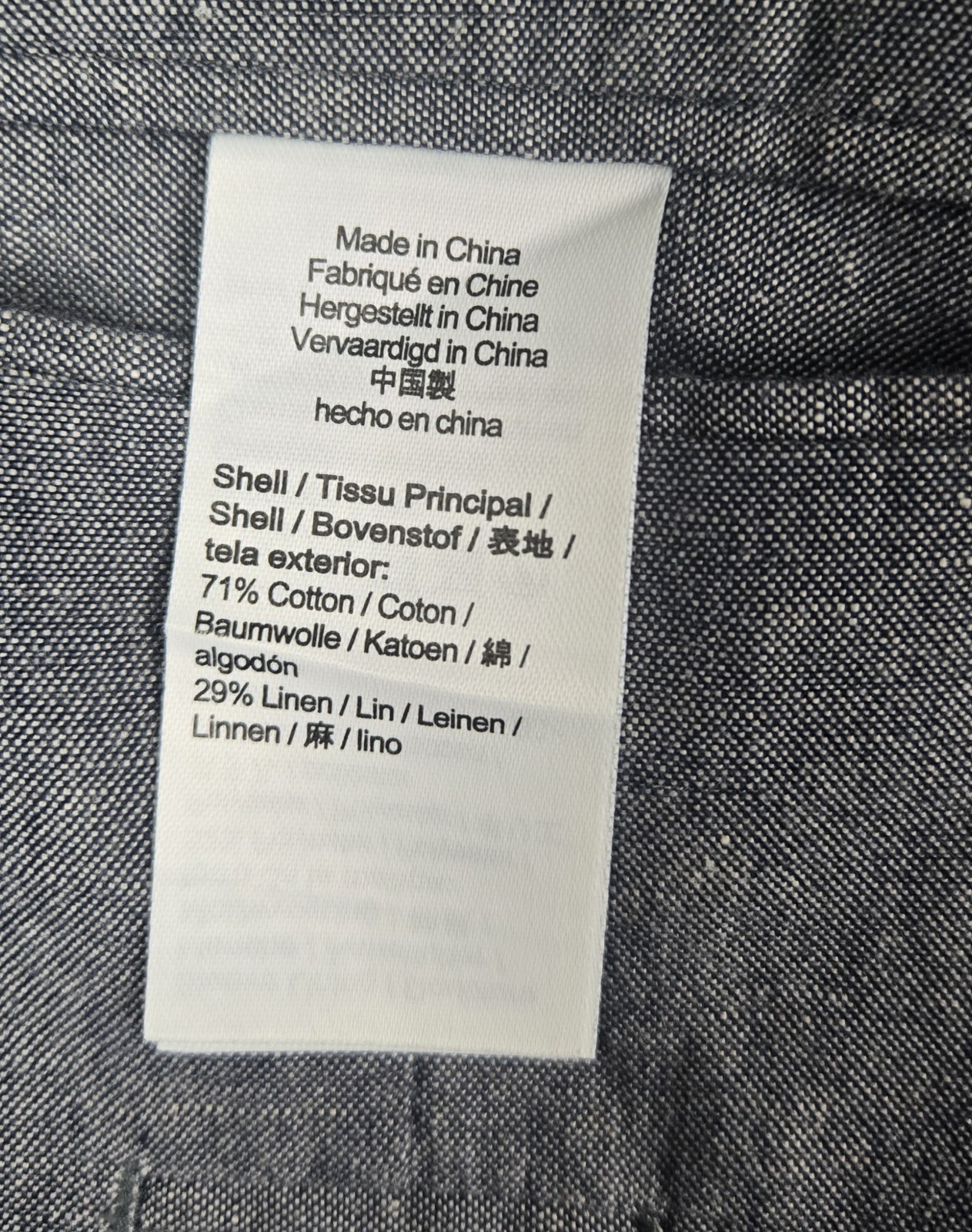J. CREW Ludlow Unstructured Blazer Marled Slate Blue Cotton & Linen Blend 36S