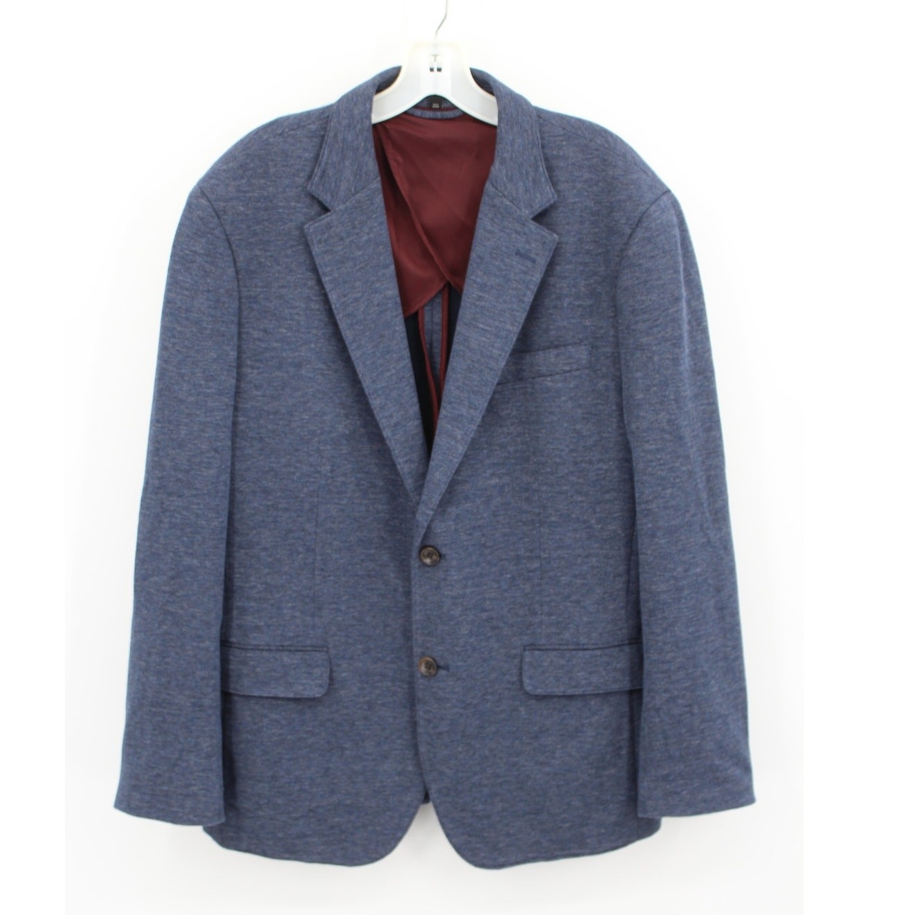 BONOBOS Jetsetter Blazer Standard Fit Blue Knit Lanificio Fortex Italy 42R