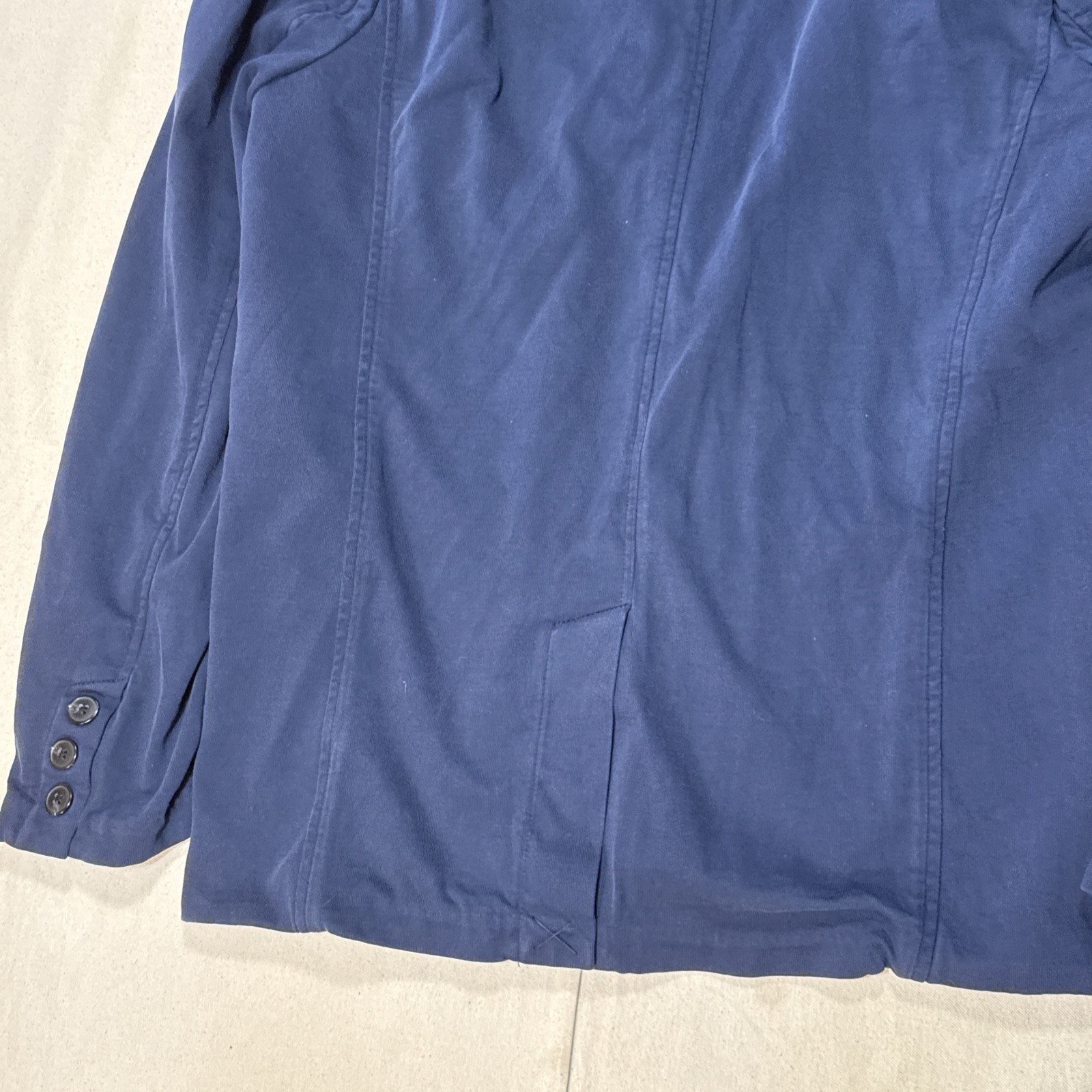 Marine Layer Knit Blazer Navy Modal Blend Stretch Unstructured Jacket Men’s 42