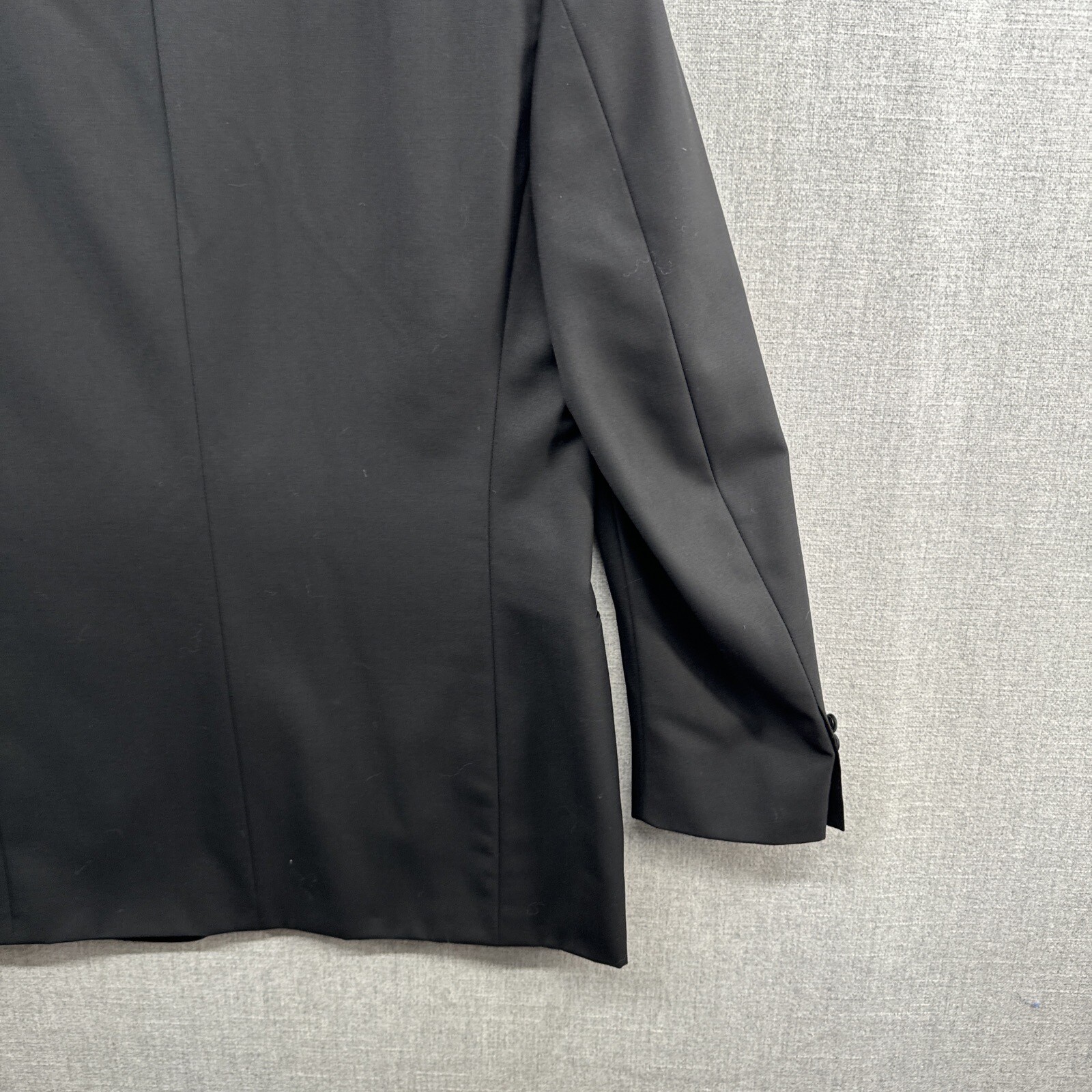Canali Blazer Jacket Mens EUR 52 / US 42 Black Sports Coat Wool Italy