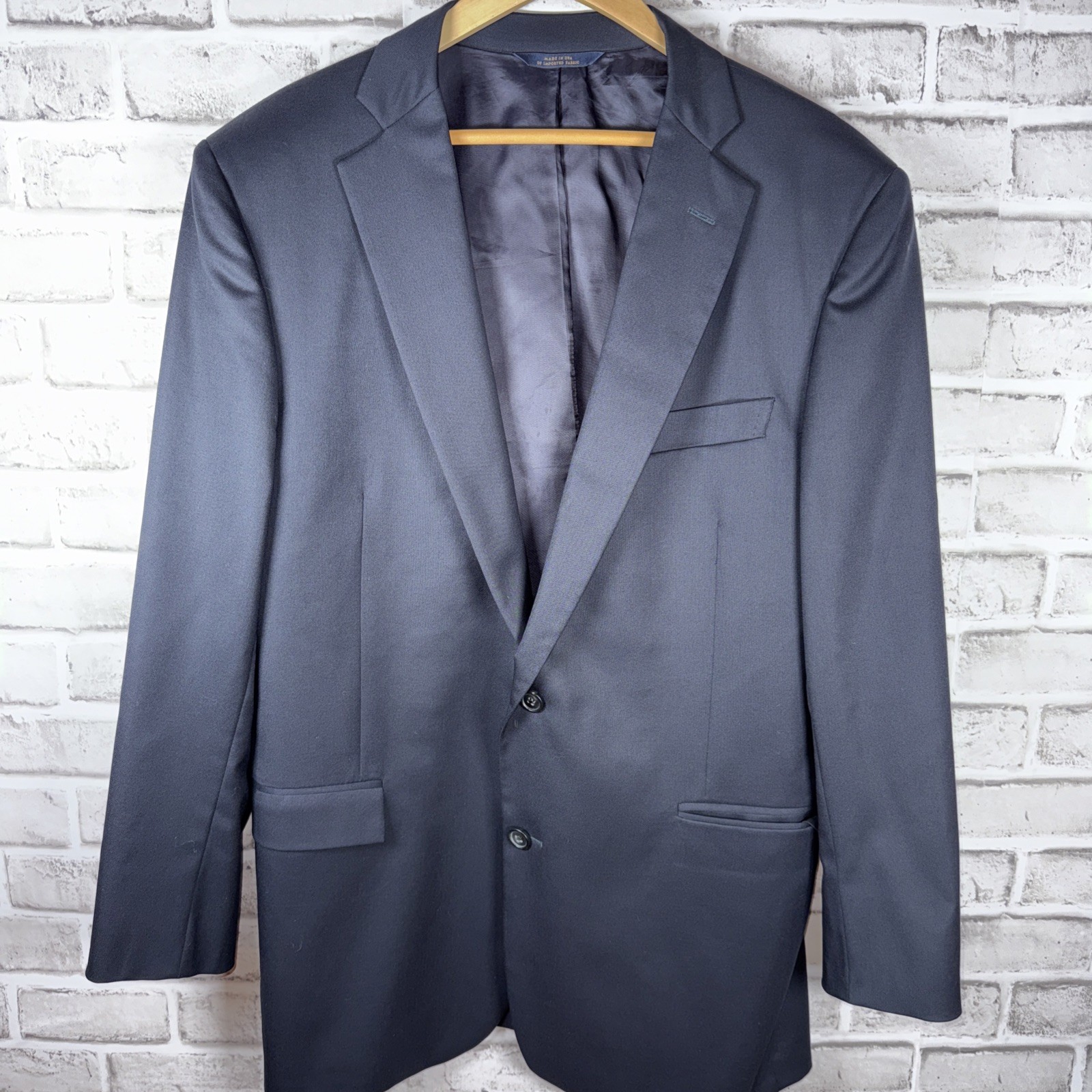 Brooks Brothers 1818 Blazer Jacket 42L Regent Black Estrato Trabaldo Togna Coat