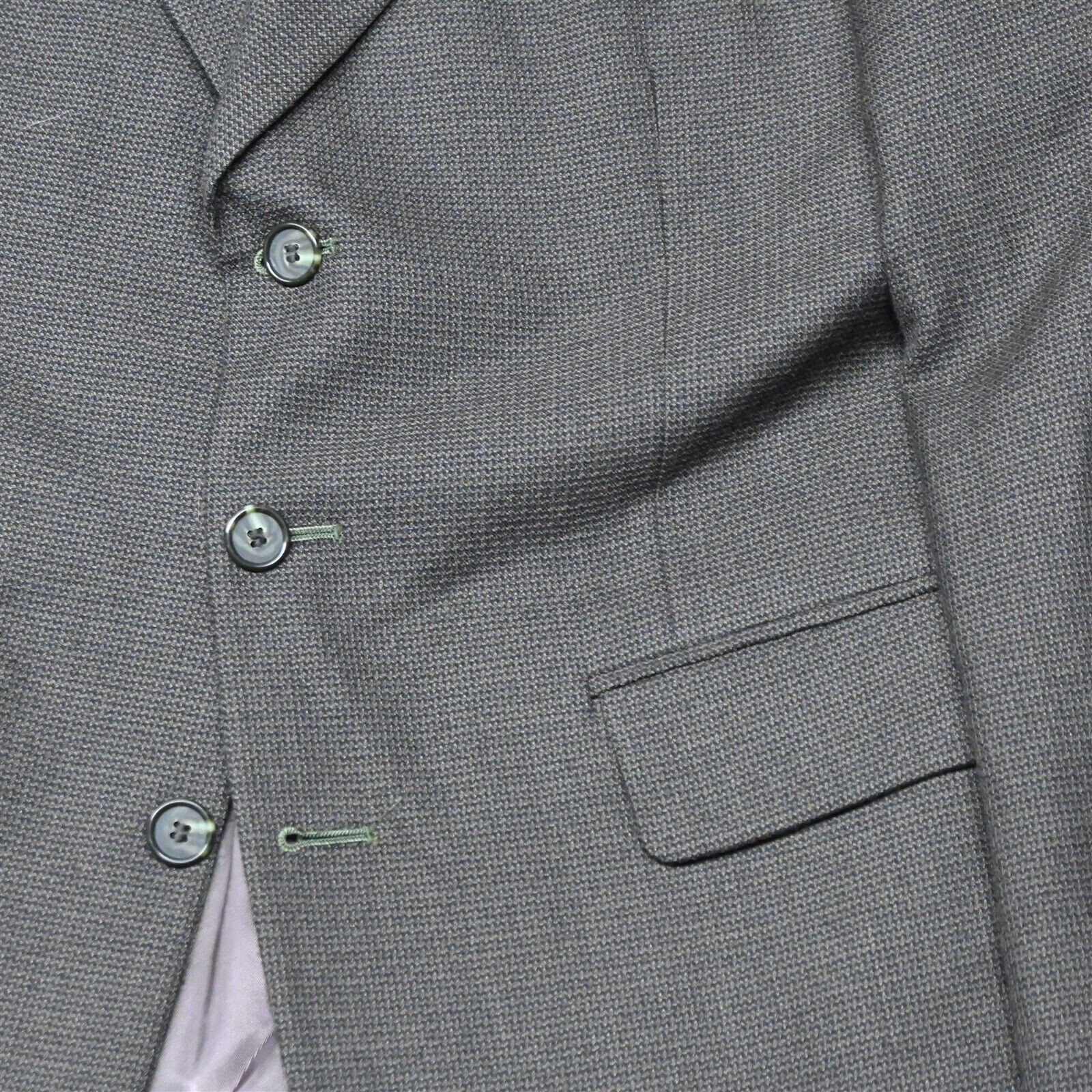 Franco Lanzetti 40R 30×28 Green Tweed Mens Sport Coat Jacket Pants Suit