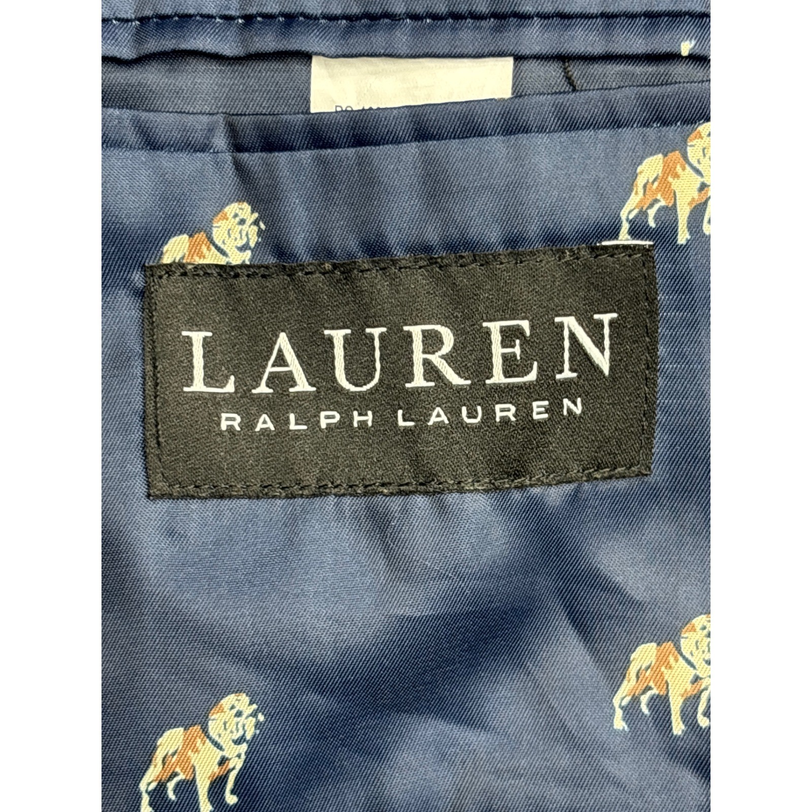 Lauren Ralph Lauren Mens Navy Corduroy Blazer Elbow Patches Bulldog Lining 50L
