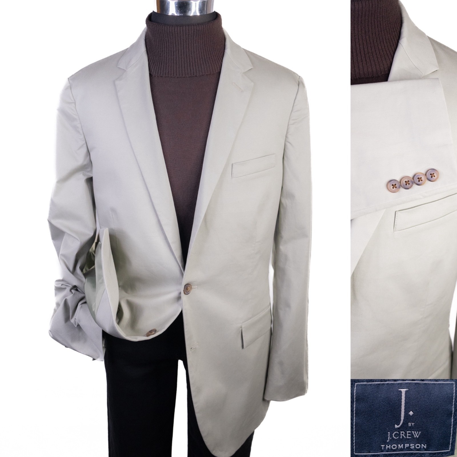 J CREW NEW Thompson 44L Cotton Blazer Jacket Sage Green Casual Jacket Coat
