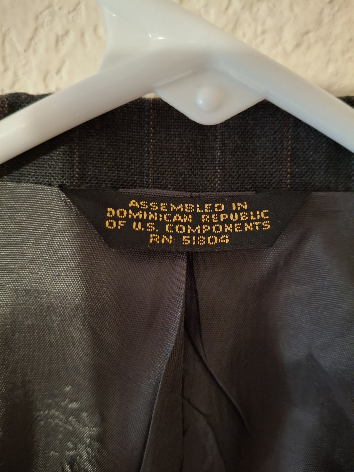 Towncraft Men’s Gray Striped Tuxedo Suit Jacket Blazer 42R Notch 2-Button