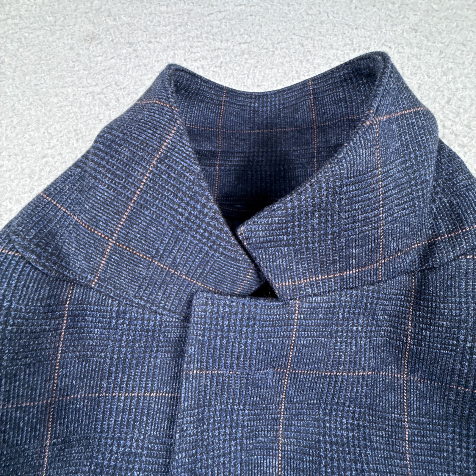 Bonobos Blazer Mens 40S Navy Jetsetter Windowpane Stretch Unstructured Jacket