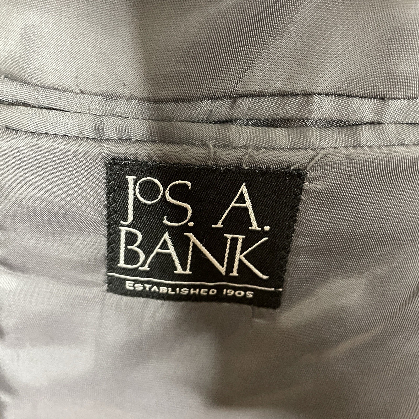 Jos A Bank Sport Coat Mens 46R Gray Brown Crowsfoot Camel Hair Two Buttons