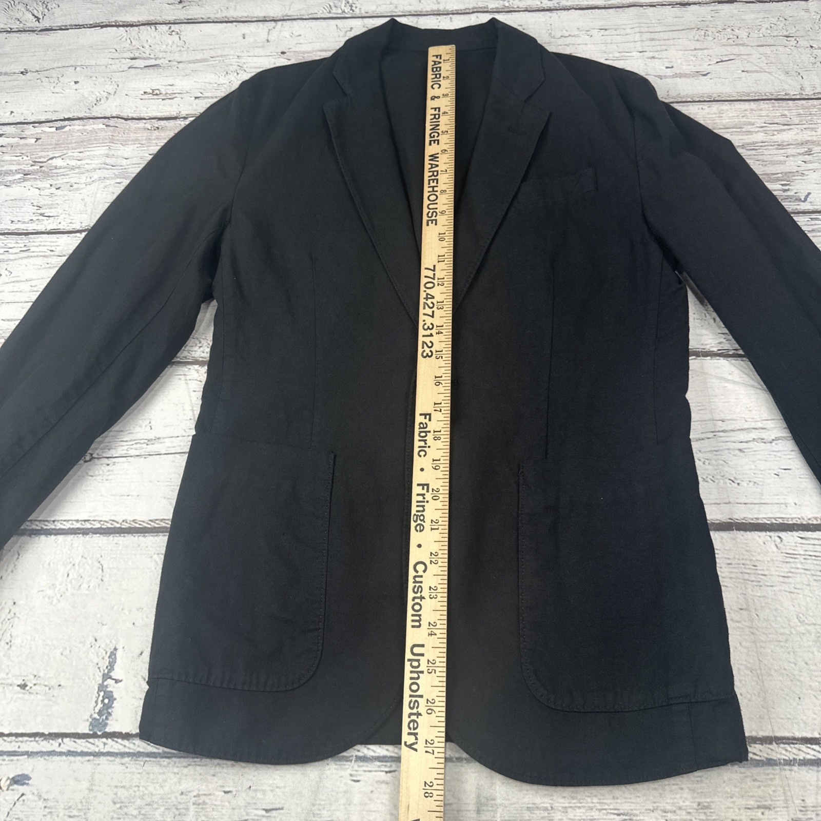 J Crew Blazer Men 34S Black Ludlow Baird Mcnutt Linen Slim Two Button Jacket NWT