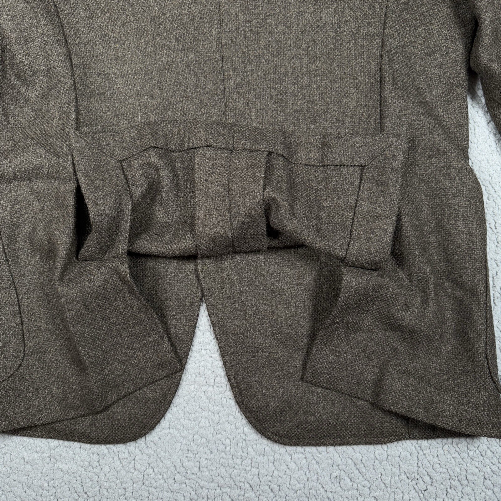 Zanella Blazer Mens 44R Brown Herringbone Wool Cashmere Blend Sports Coat Tweed