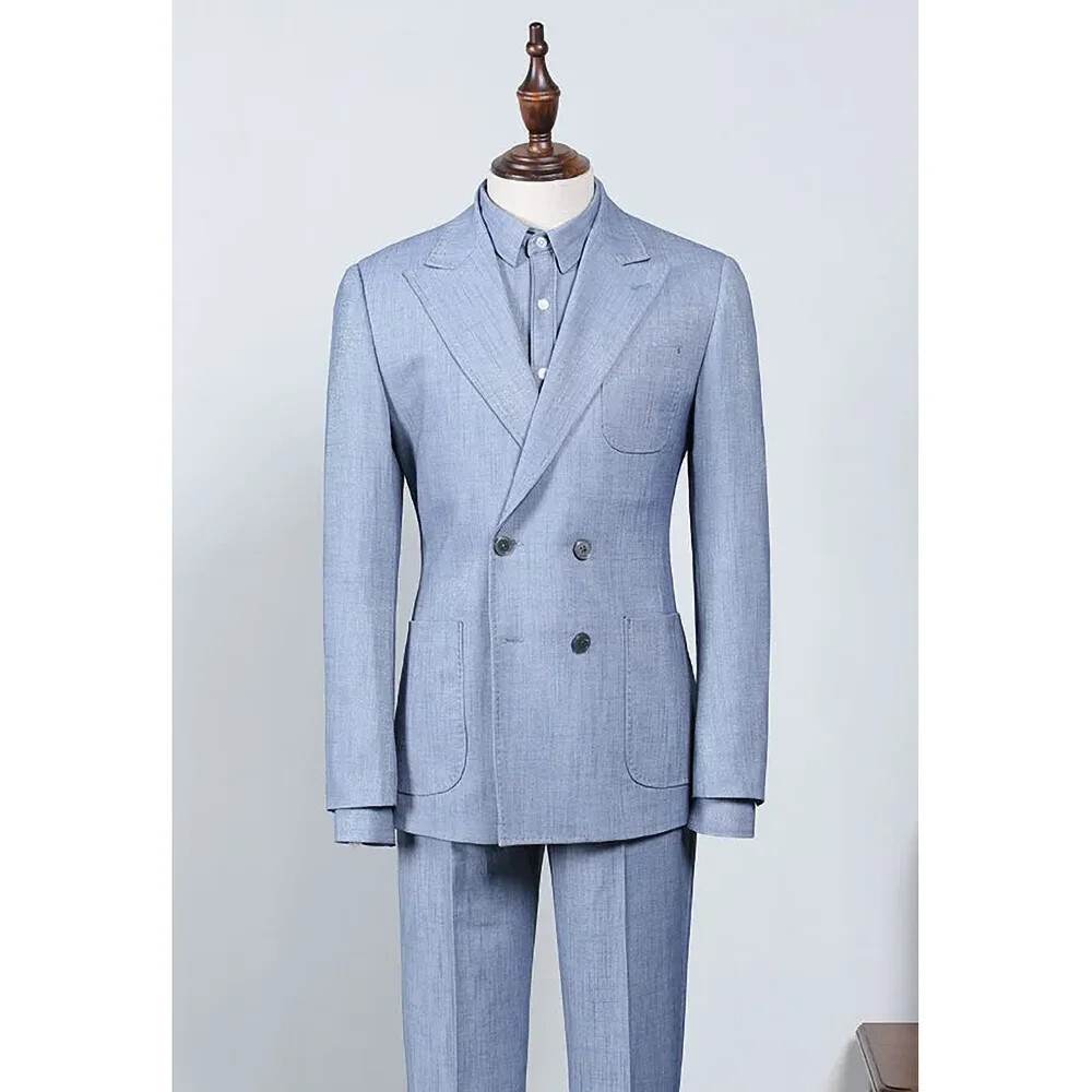Men Suit Summer Fashion Thin Soft Male Suit Slim Fit Office Business for Wedding