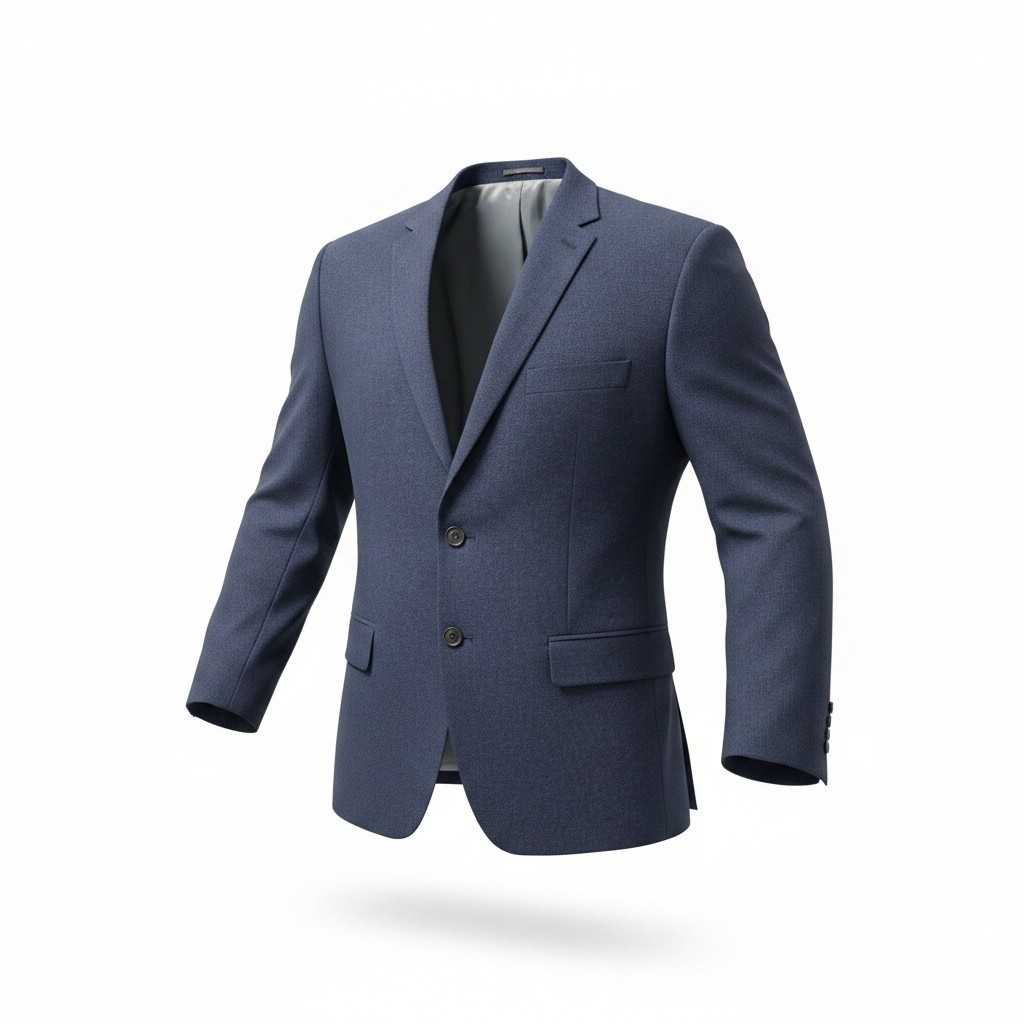 Haggar Blazer Mens 46R Navy Blue Excellent Tailored Fit Two Button Sport Coat