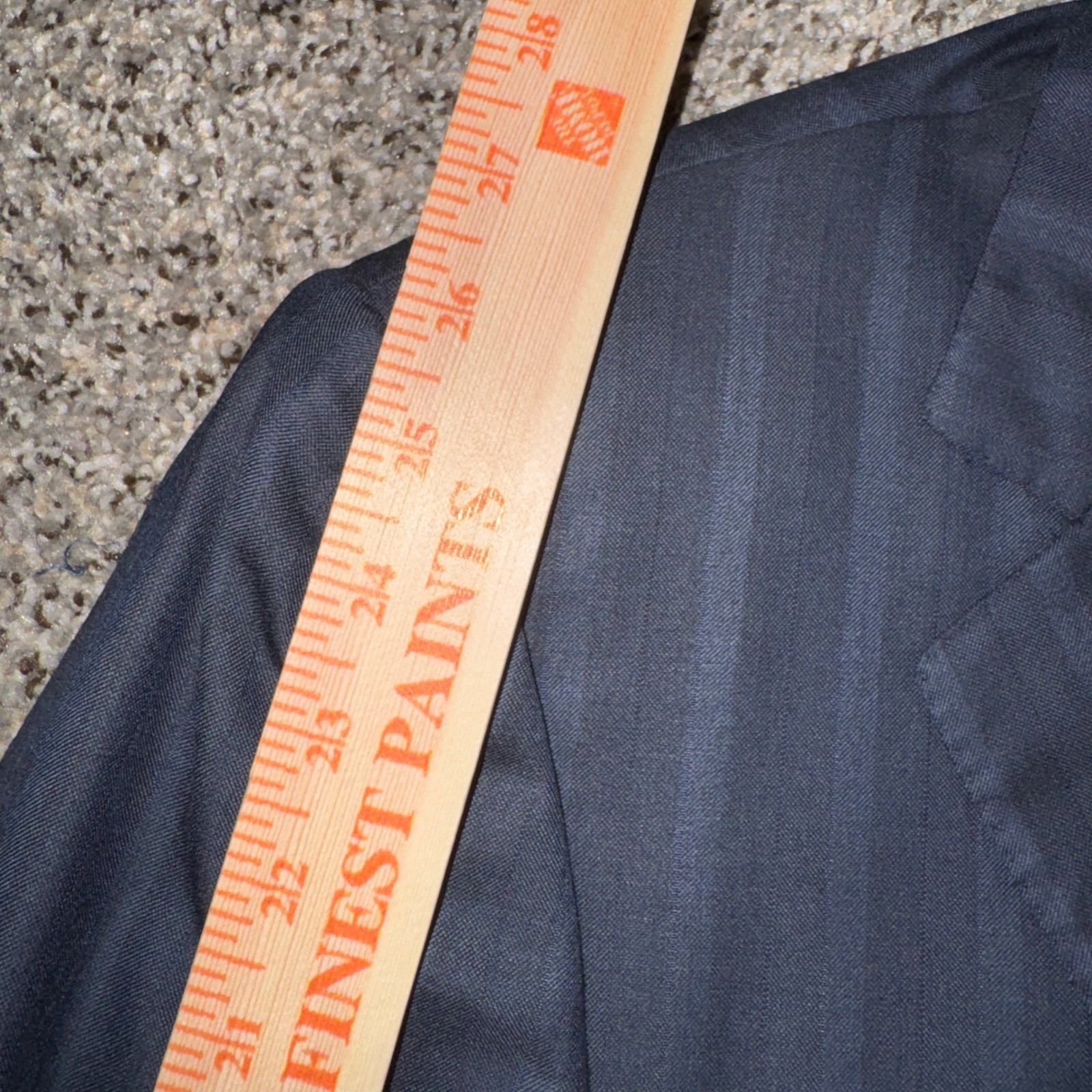 Ermenegildo Zegna Su Misura Blazer 44R Navy Blue 15 Milmil 15 Wool Stripe