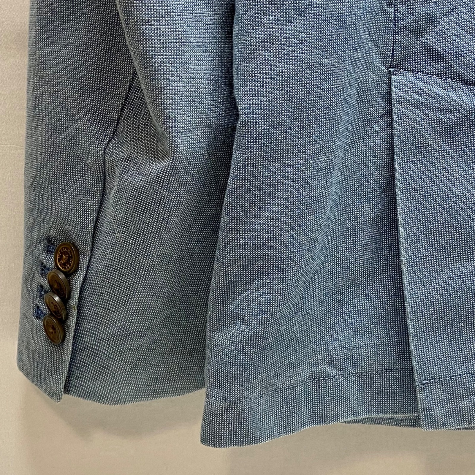 Jach’s NY Sport Coat Men’s Med Blue Denim 2 Button Faux Pockets Blazer MSRP $295