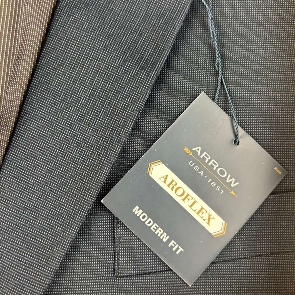Arrow Blazer Mens 42 Long Blue Modern Fit AroFlex Button Up Suit Seperate NWT