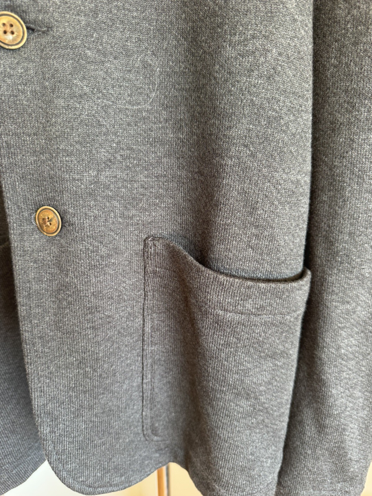 $228 Faherty Inlet Knit Blazer Mens XXL Gray/Black Sky Unstructured Jacket