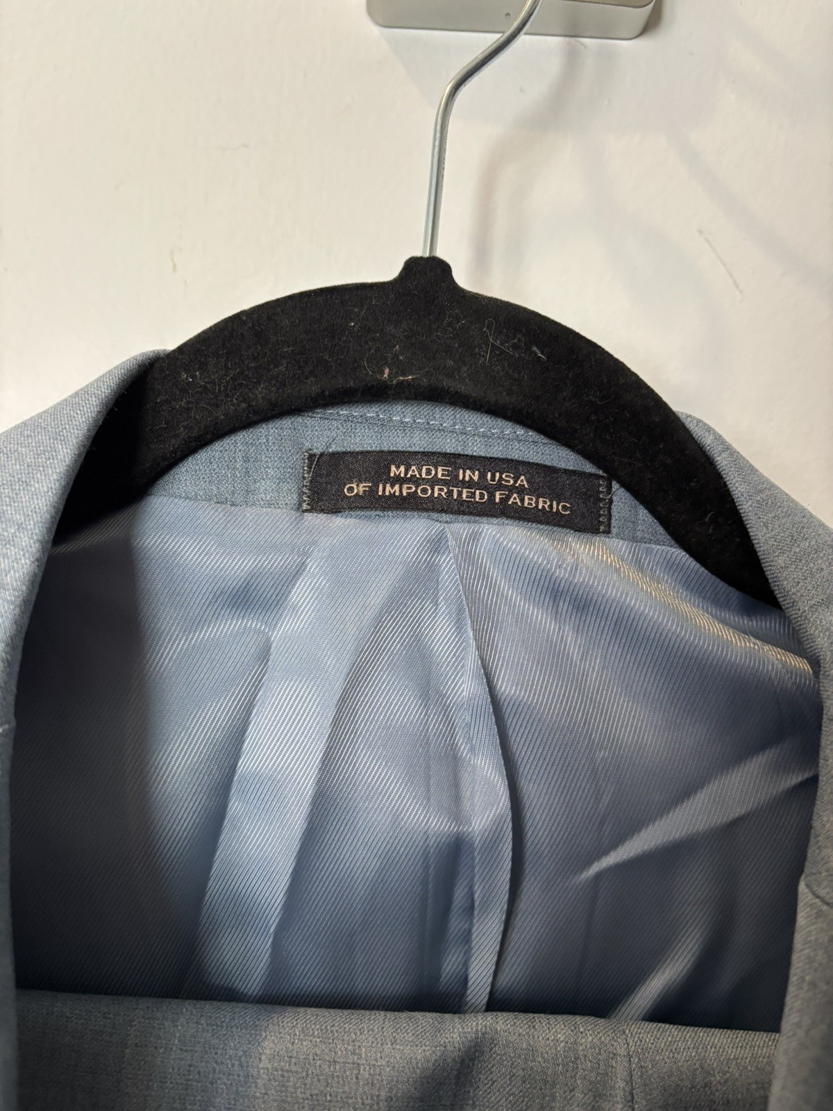 NWT Joseph Abboud American Bespoke Suit Separates, Light Blue, Size 40R, 34Wx32L