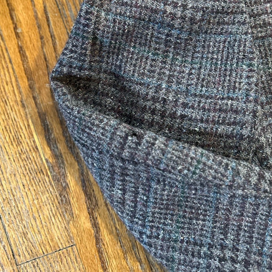 Vintage Hunting Horn Wool Tweed Sport Coat Mens Approx 40R USA Glen Plaid