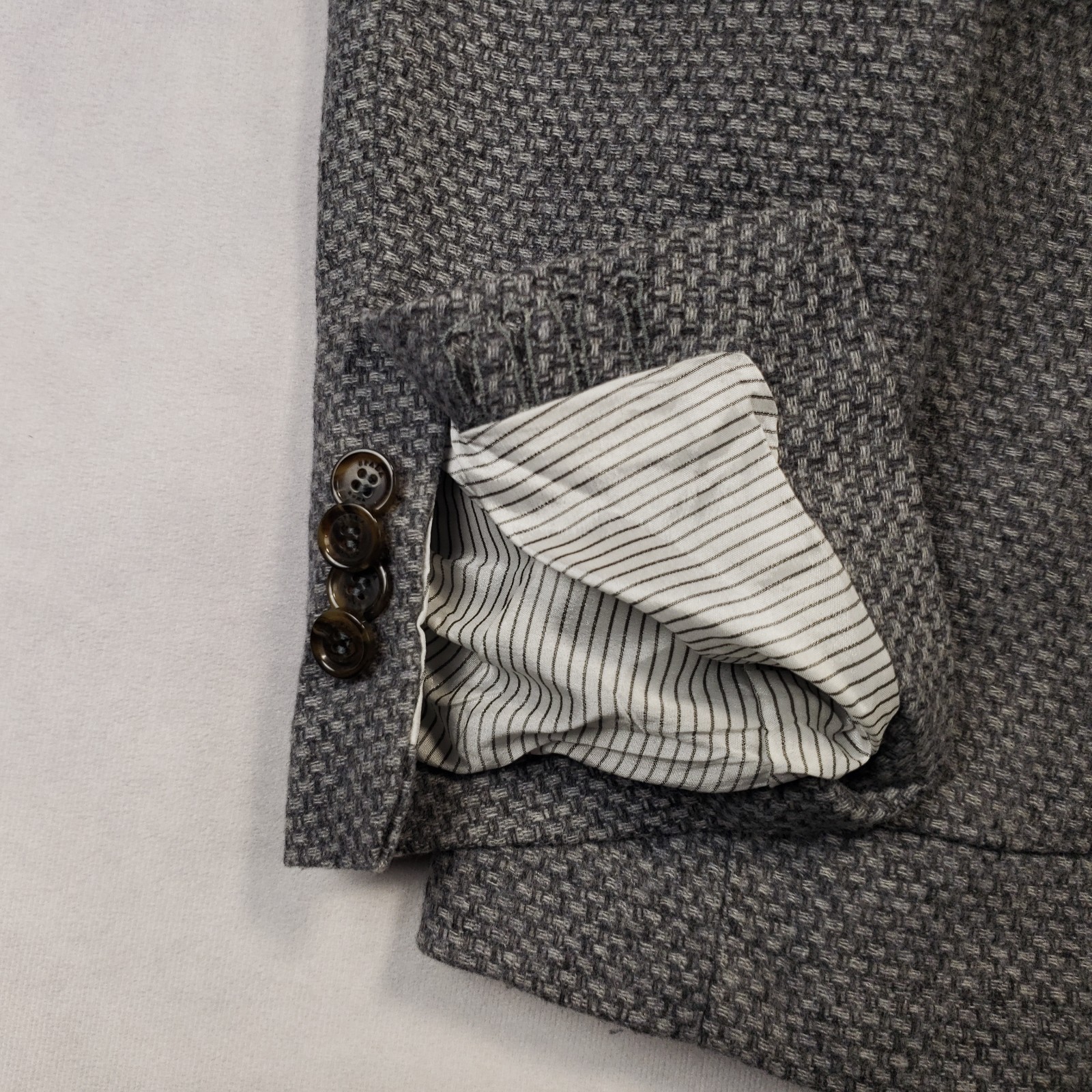 SPADA Roma Sport Coat Men 44 (EU 54) Wool Polyamide Knit Surgeon Cuff Italy Made