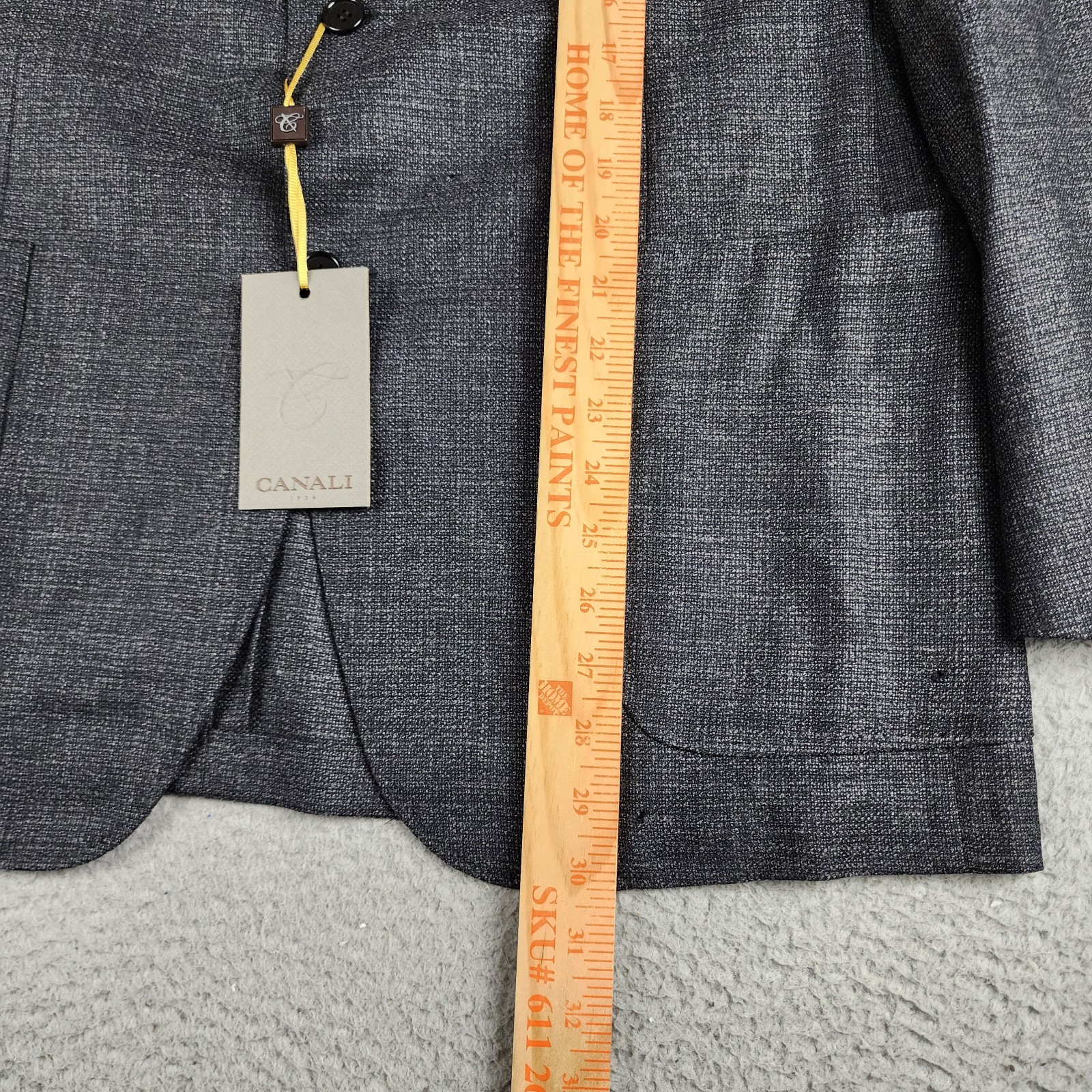 Canali Blazer Mens 46 IT 56 Gray Wool Current 1934 Silver Tag Suit Jacket