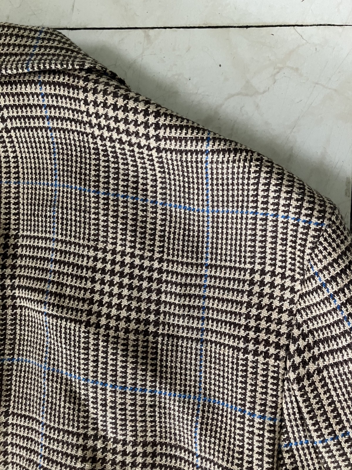Polo Ralph Lauren BOLD Glen Plaid Unstructured 100% Linen Sport Coat 42 R Summer