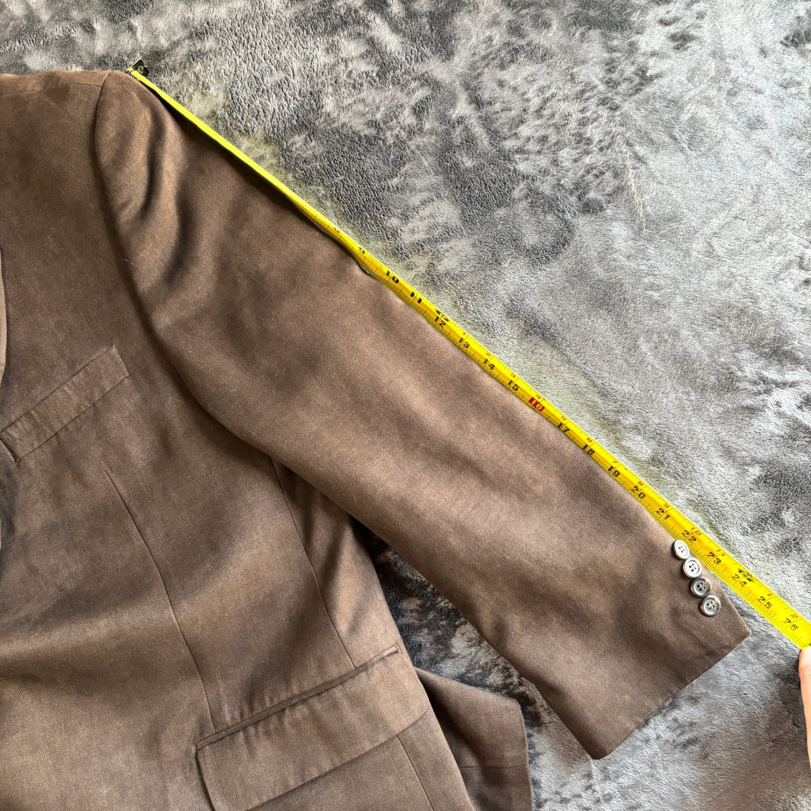Lauren Ralph Lauren Mens Brown Faux Suede Two Button Blazer Sport Coat 44R