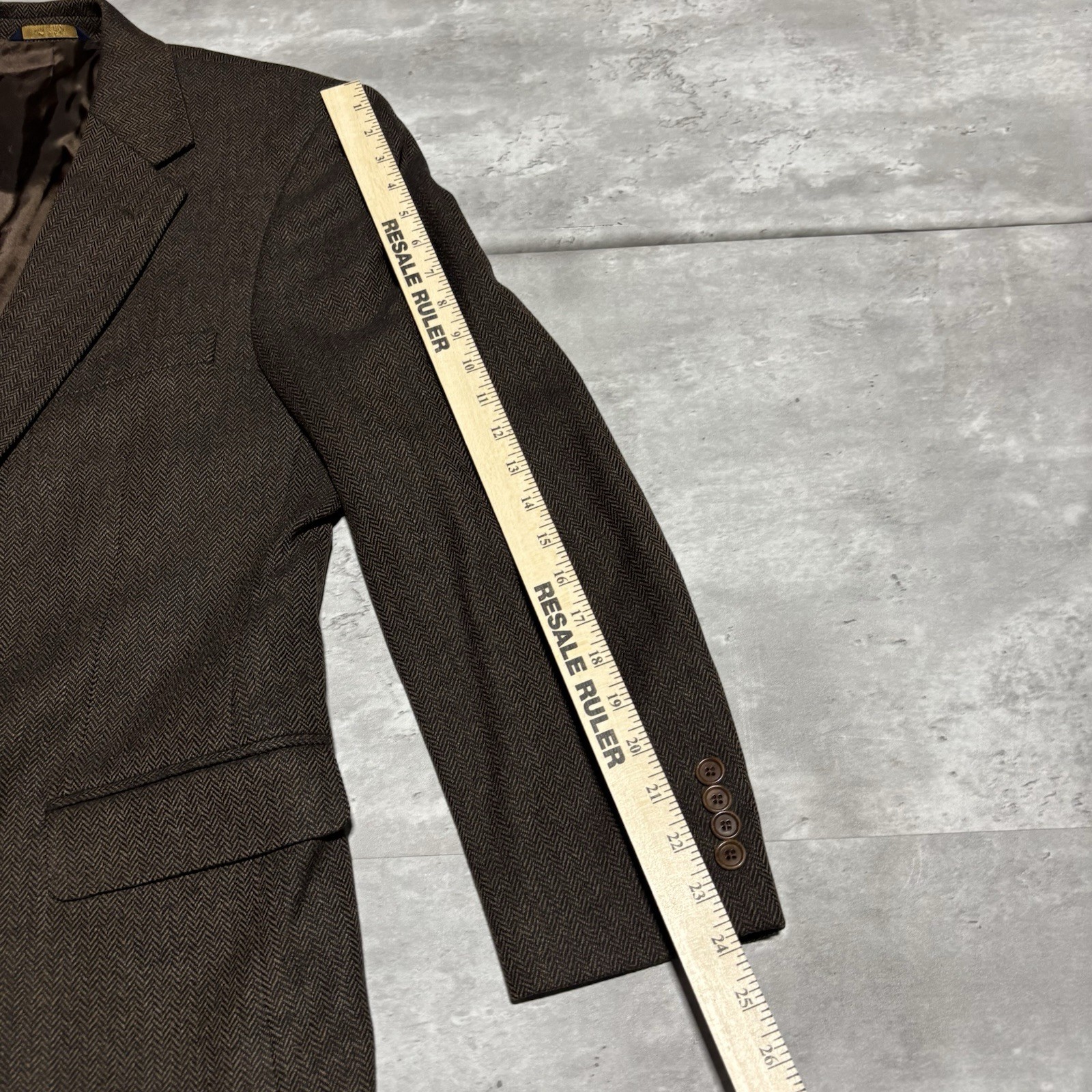 Brooks Brothers Blazer Jacket Men’s 41L Brown Regular Wool Blend 2 Button