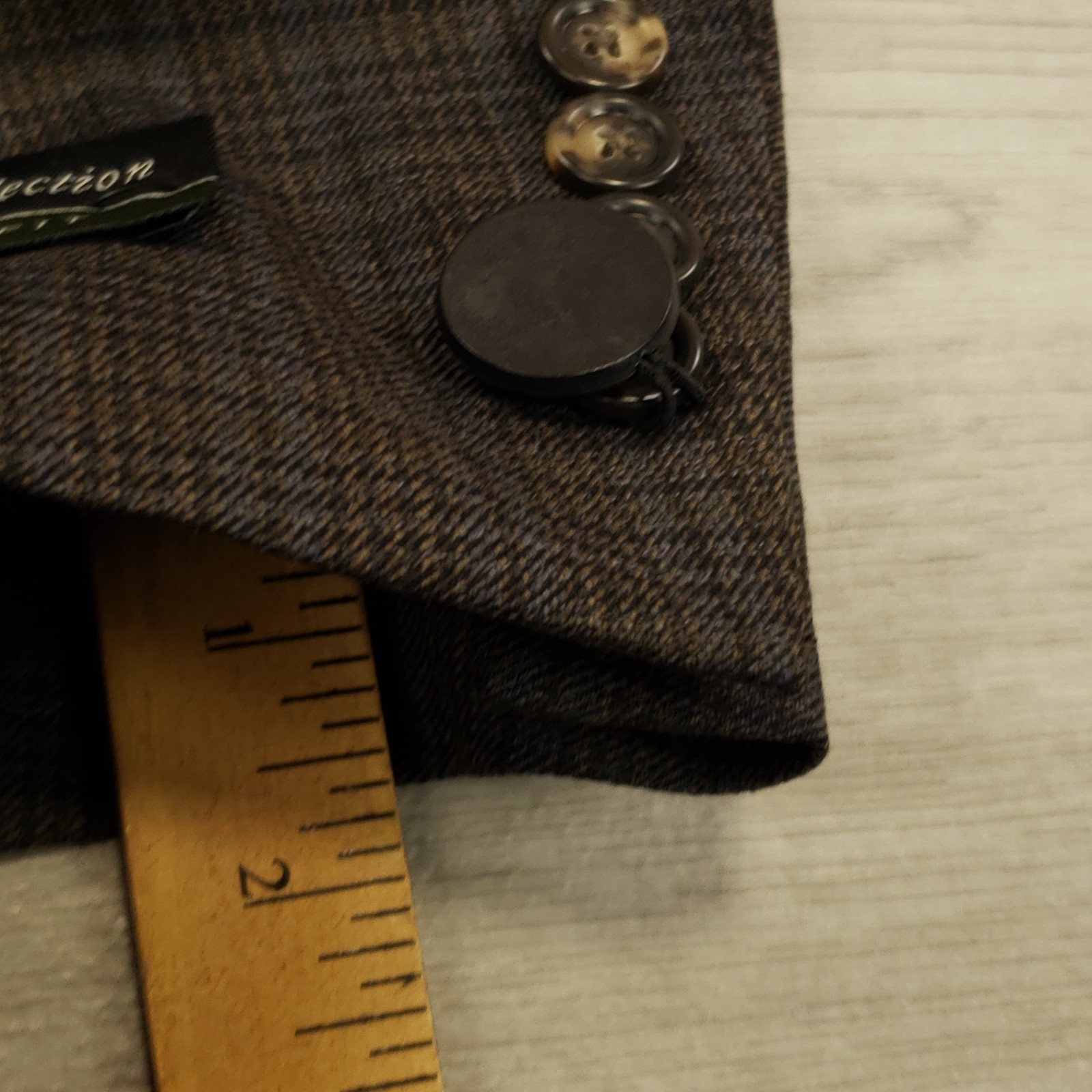 Jos A Bank Travelers Sport Coat Men’s 41L Wool Brown Plaid 2 Btn Dual Vent NEW