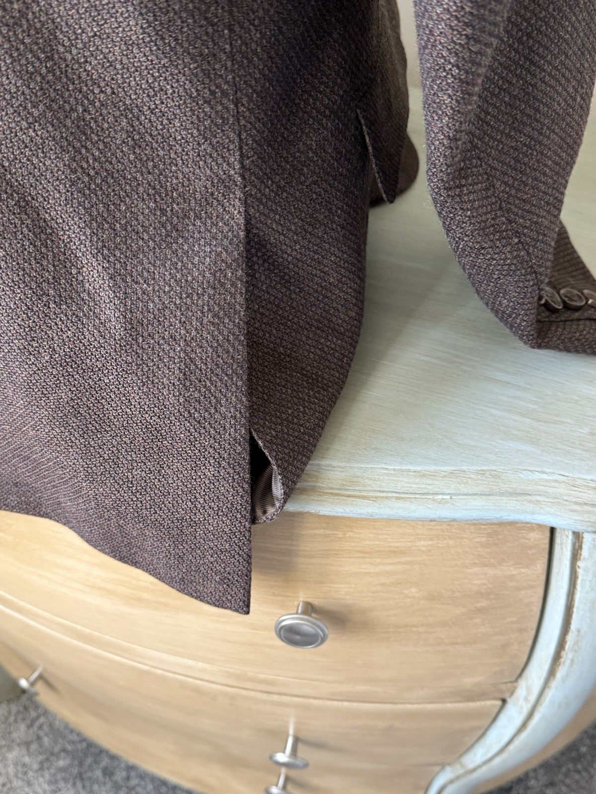 Stafford Sport Coat Merino Wool Mens 42 Reg Chocholate Brown Suit Jacket Classic