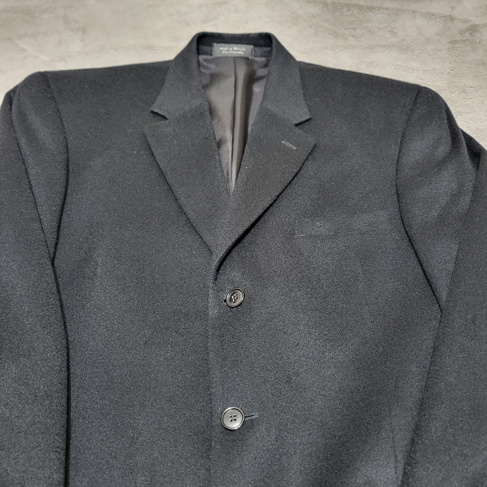 Alfani Blazer Mens 38R Black 100% Cashmere Sport Coat Jacket Made In Mexico