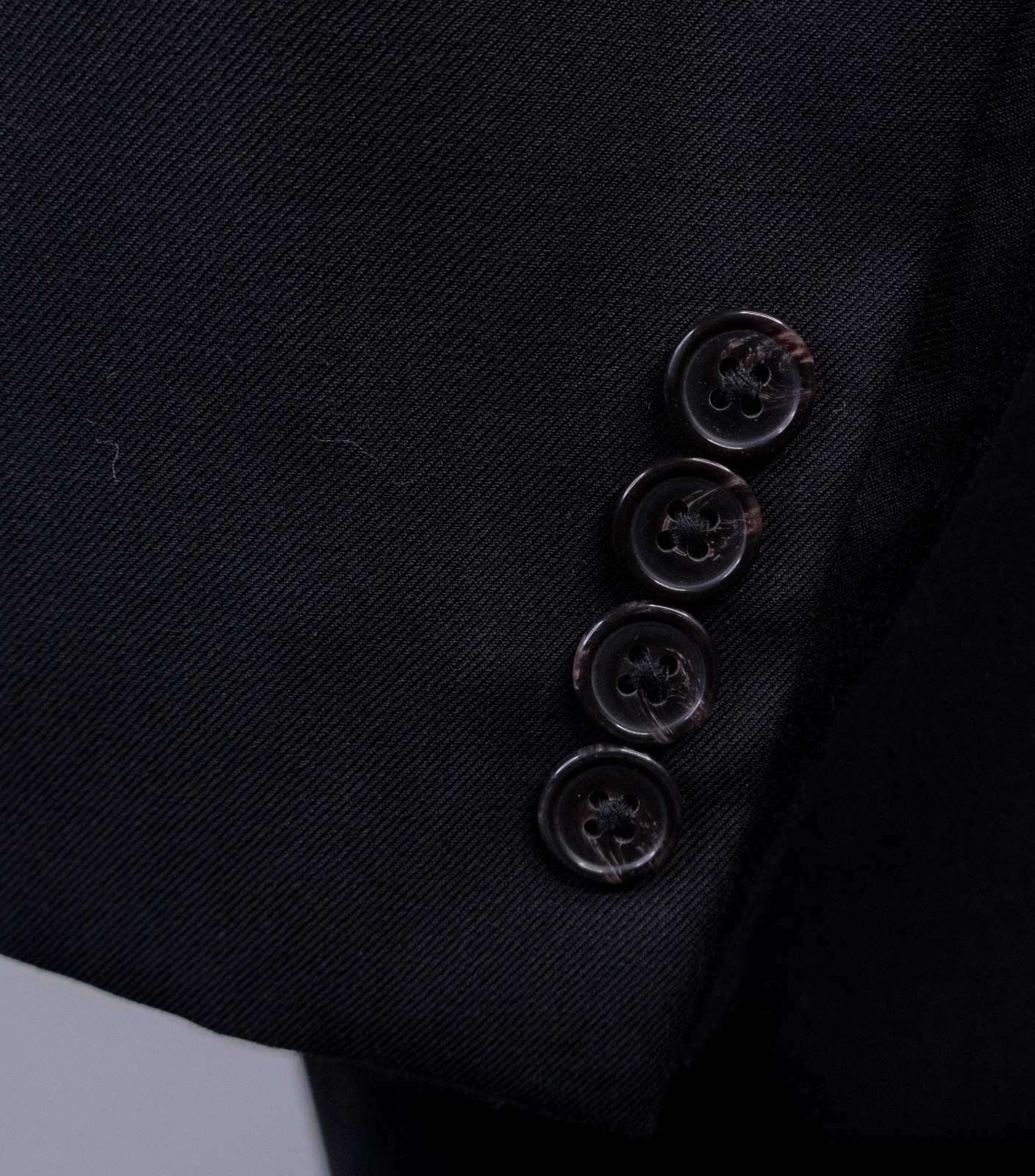 Ralph Lauren Solid Black Suit Jacket Sport Coat Blazer Two Button Sz 46L Wool
