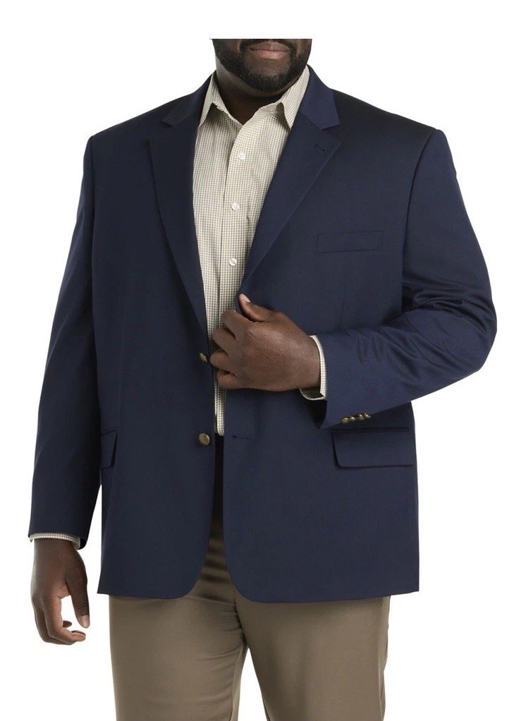 GS Continuous Comfort Cool& Dry all seasons blazer 62R Blue 2 button style