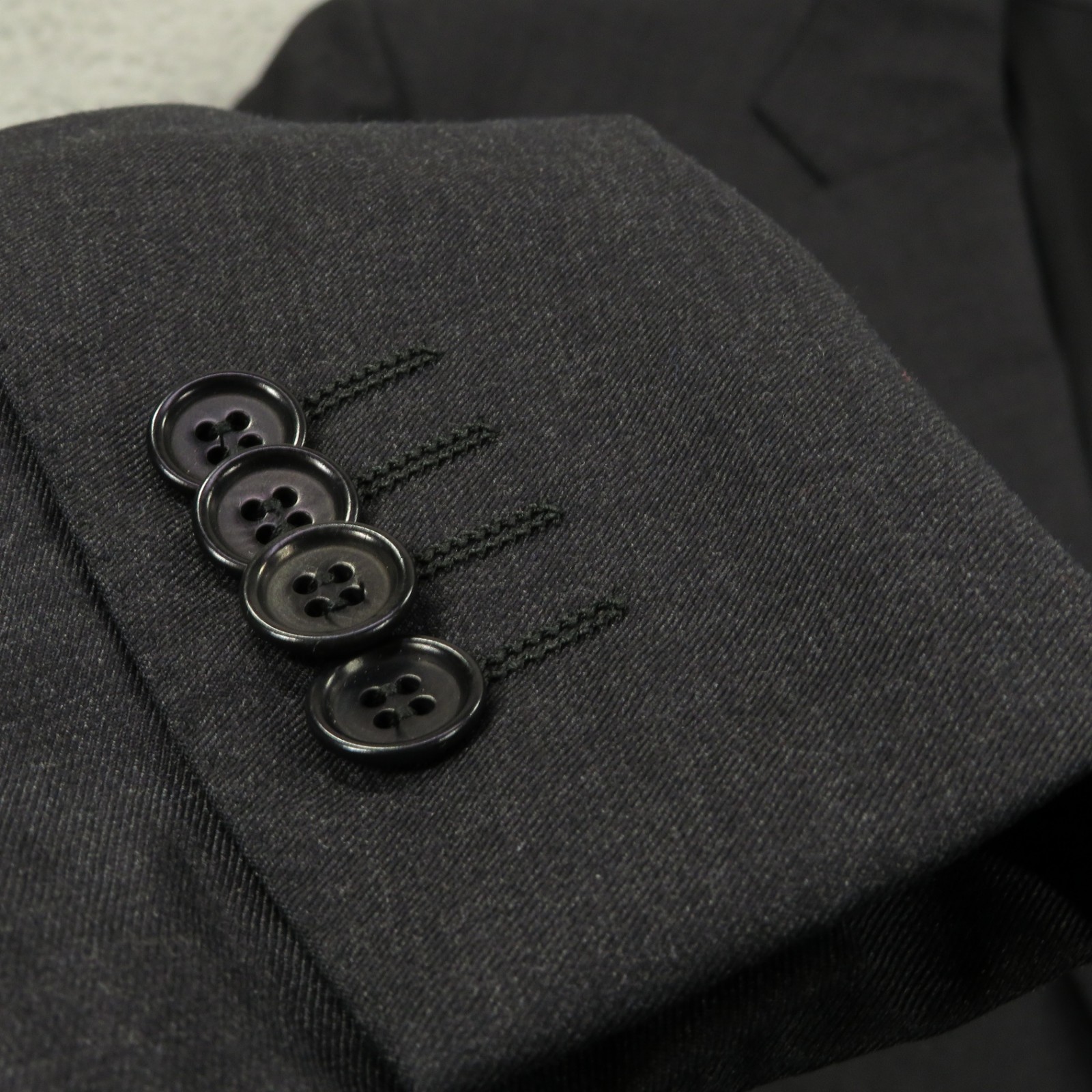 Vitale Barberis Canonico Suit 46L Charcoal Super 140s 40×34 Pant Trouser Bespoke