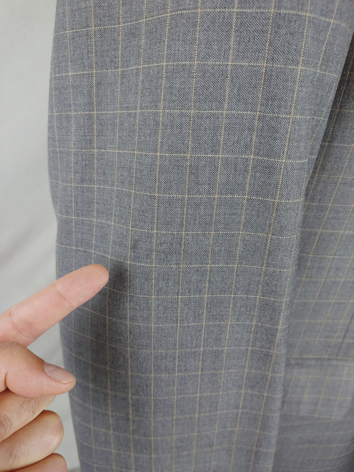 Jordan Ray Custom Mens 44XL Navy Blue Gray Wool Sport Coat Blazer Jacket Check