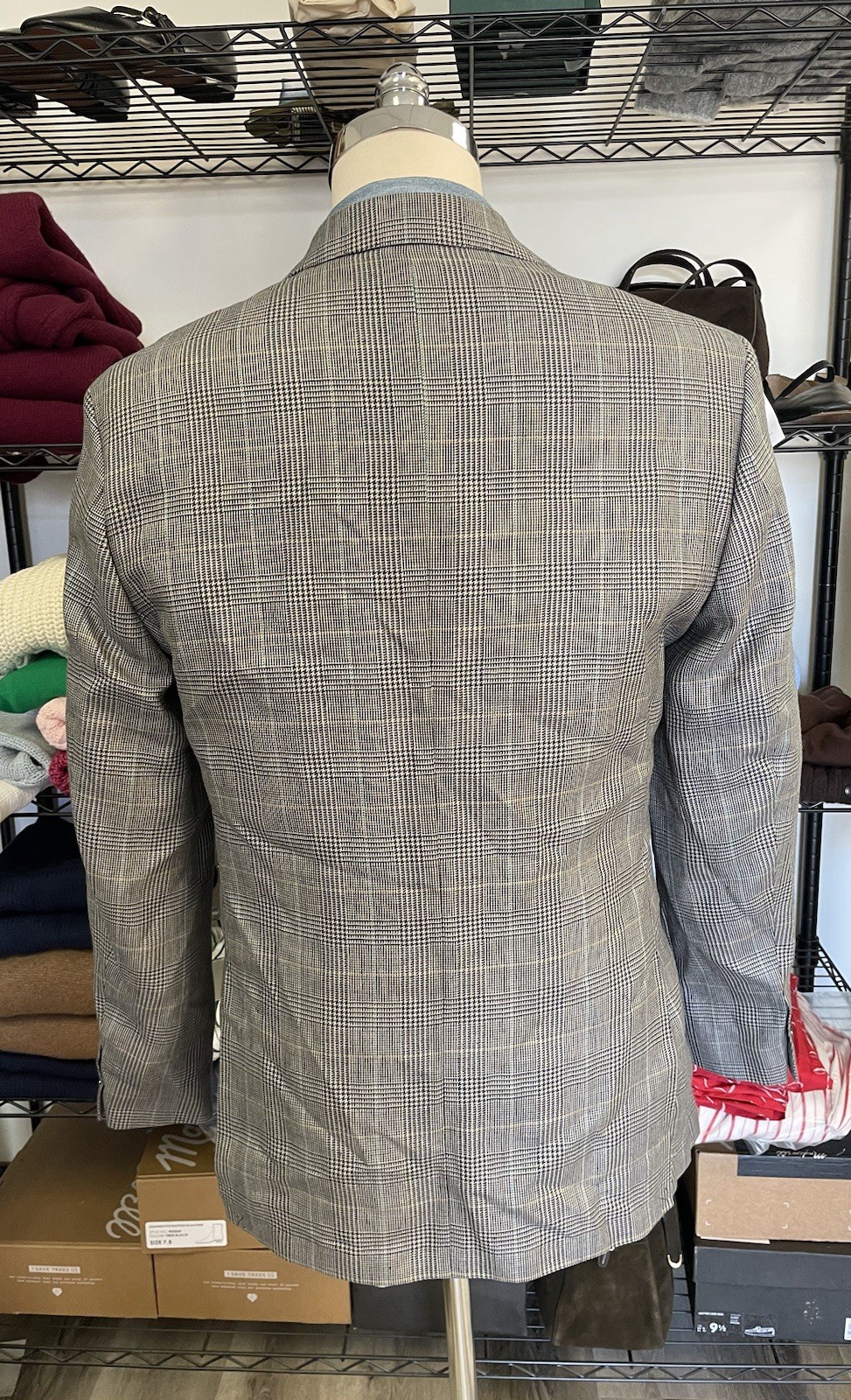 J CREW Blazer in English wool-linen blend in Blue Grey Glen 40 R NWT $398 CF207