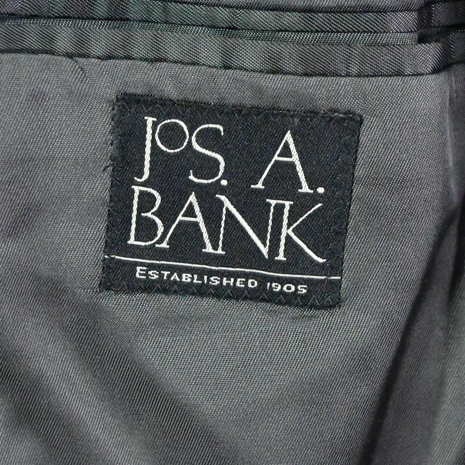 Jos A Bank 43R 44R Gray Stripe Wool 2Btn Blazer Suit Sport Coat Jacket