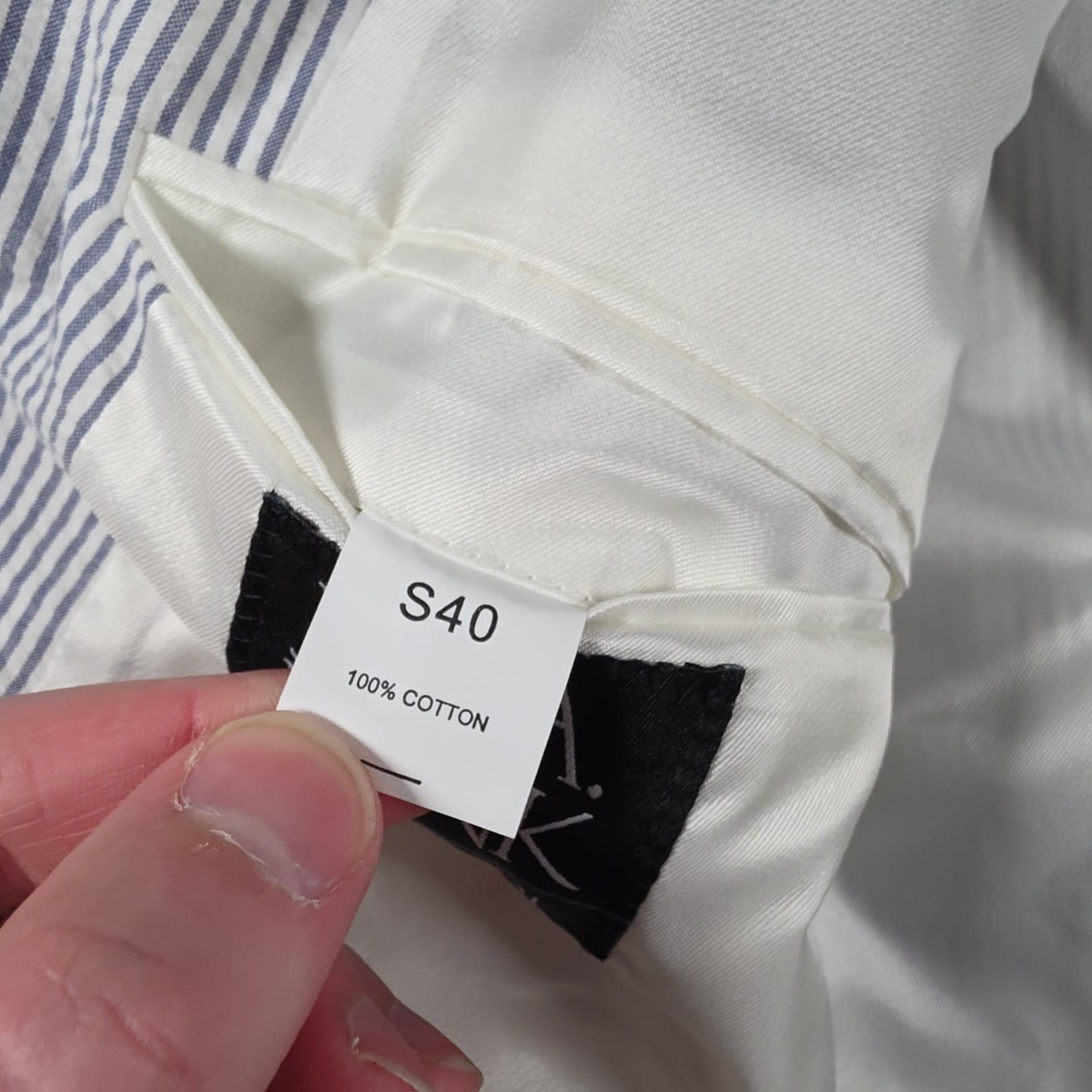 Jos A Bank Stays Cool Blazer Mens 40S Short Seersucker Striped Sport Coat