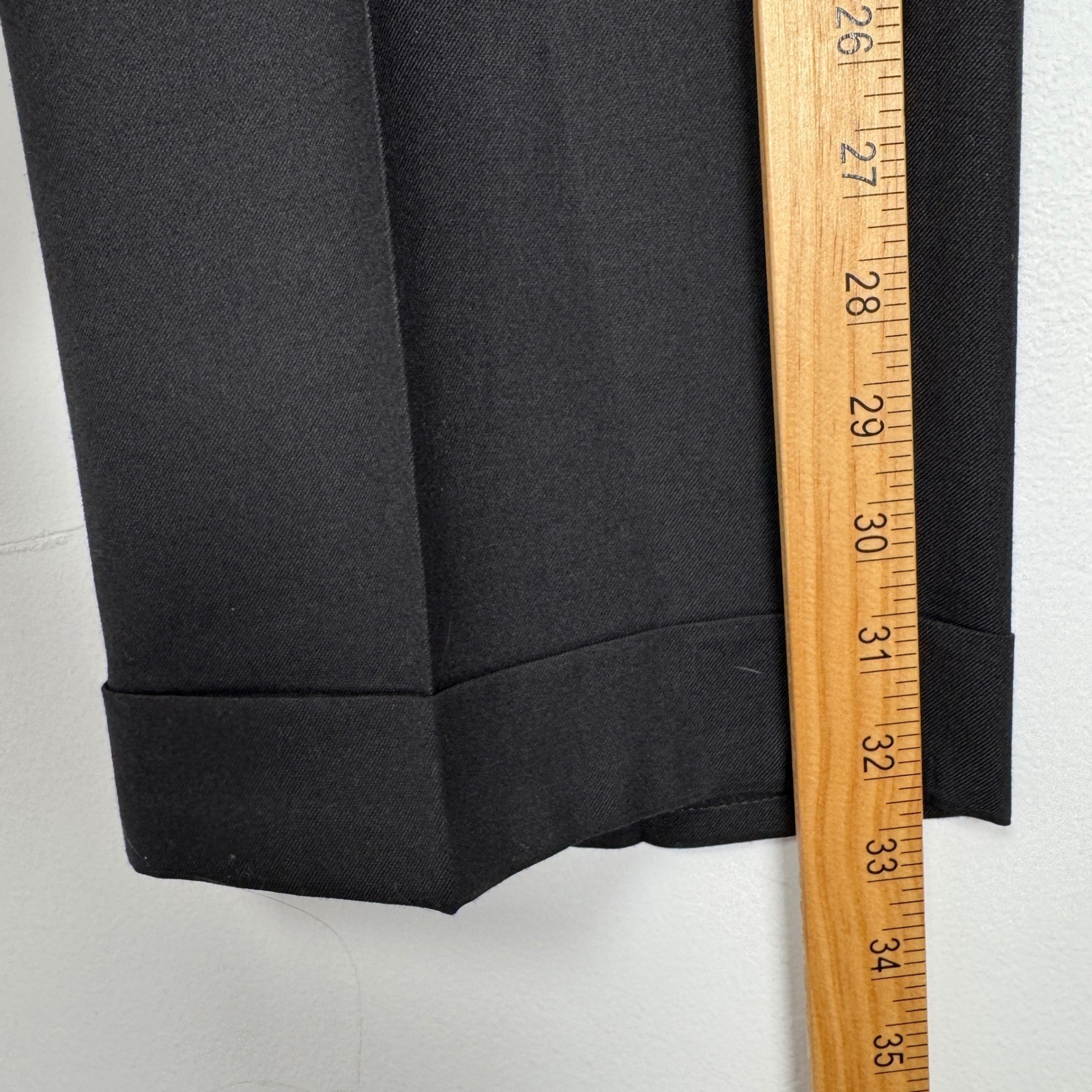 Lauren Ralph Lauren Mens Black Pleated Cuffed Dress Pants 42W x 32L Washable