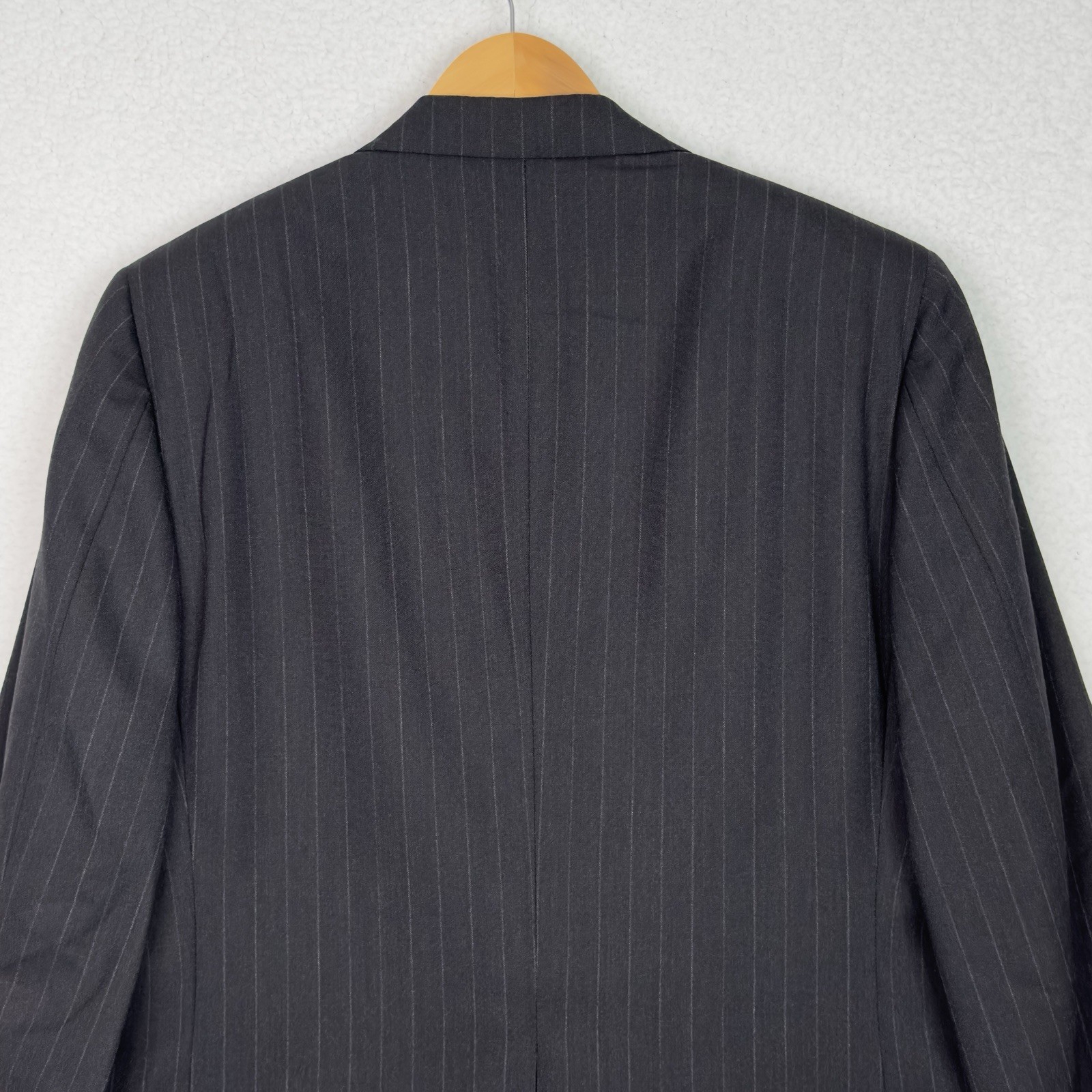 Vintage Andover Shop Wool Blazer Mens 42 Tall Black Stripe USA Classic Preppy
