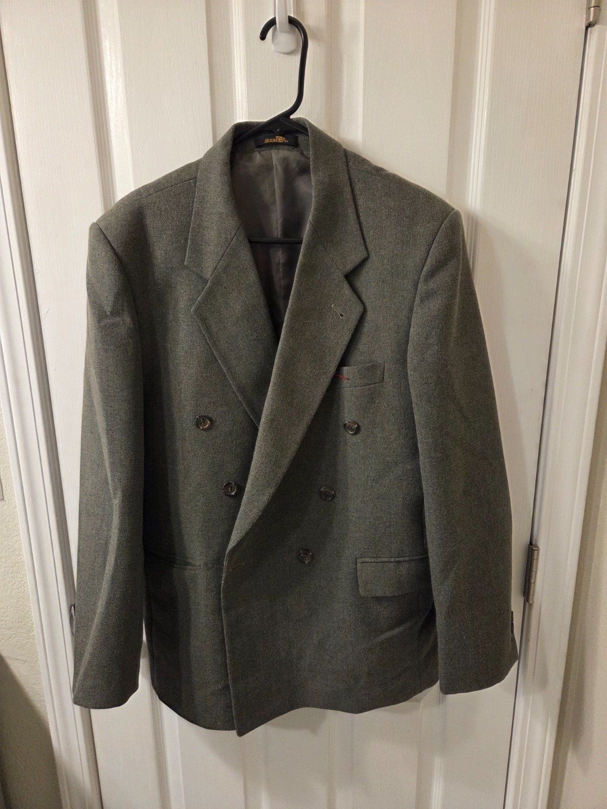Yes RA Tex England Wool Jacket Size 46 + 30 Waist Pants Gray Wool #S104