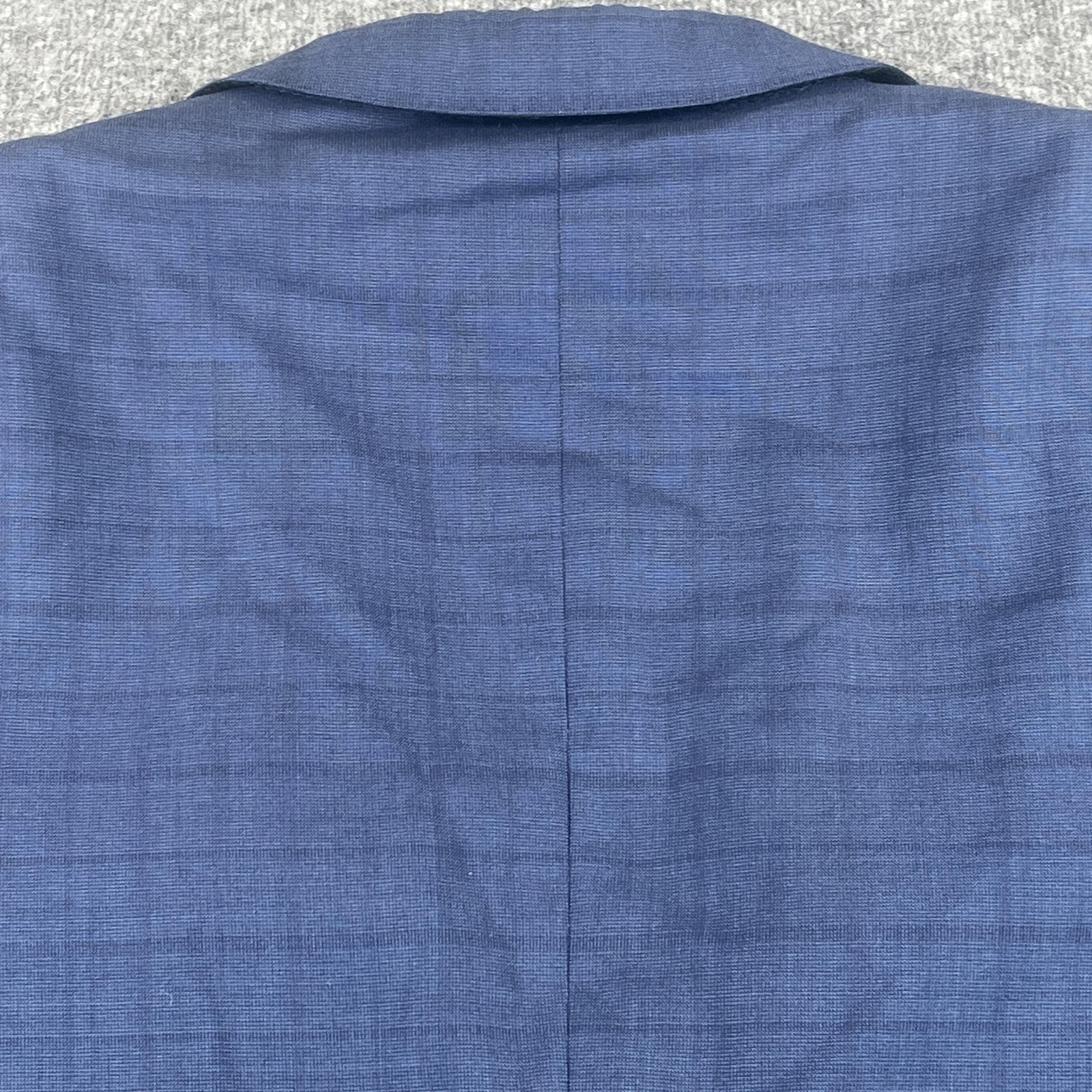 Ermenegildo Zegna Blazer Mens IT 56R Blue Check Wool Silk Suit Jacket Italy