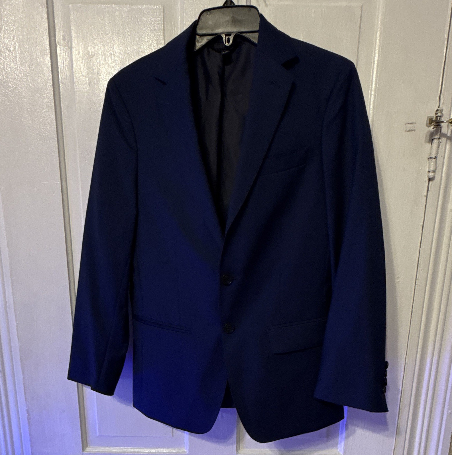 Banana Republic Men’s Blue Wool Sports Jacket Slim Fit Suit 34S Short