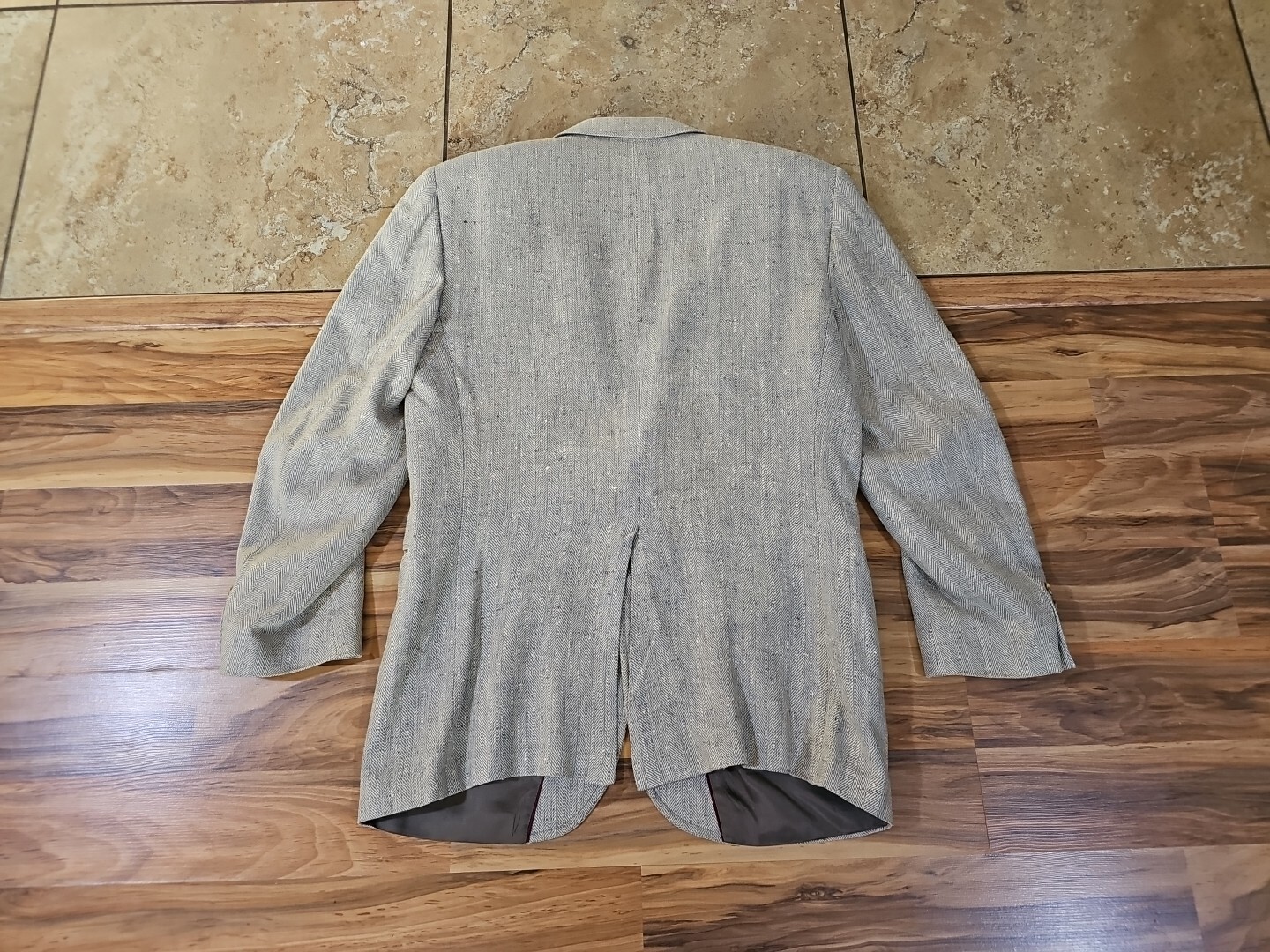 Austin Hill Jordan Marsh Sports Coat Suit Jacket Blazer Mens 39 Gray W/ Blue