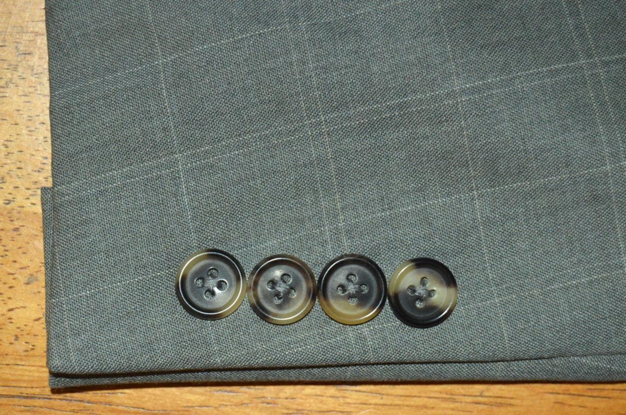 Italy Ermenegildo Zegna 44R 15 milmil 15 olive graph check 2vent sport coat g3j2