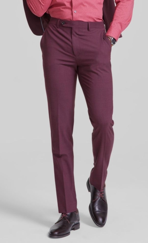 Bar III Men’s Red Skinny-Fit Wool Blend Seperate Suit Pants Size 32W 32L