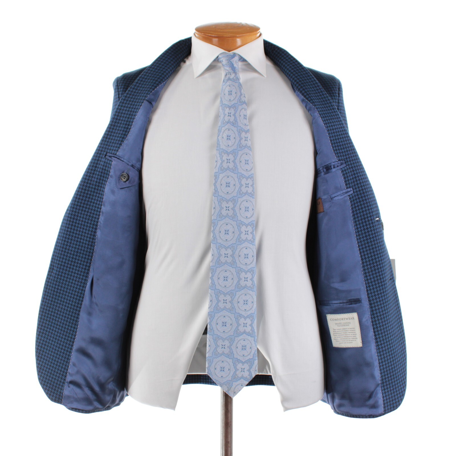 Kilgore Trout by Jack Victor NWT Cotton Blend Sport Coat 38R US Blue Houndstooth